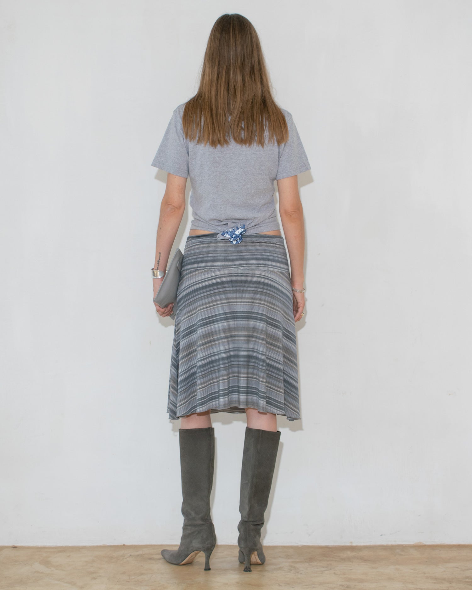 Striped Midi Skirt