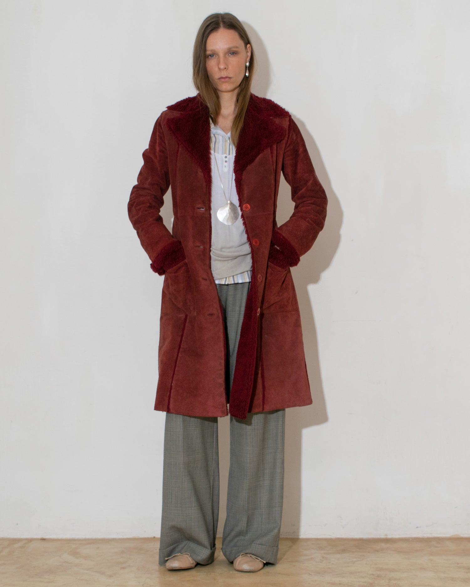 Suede Rust Coat