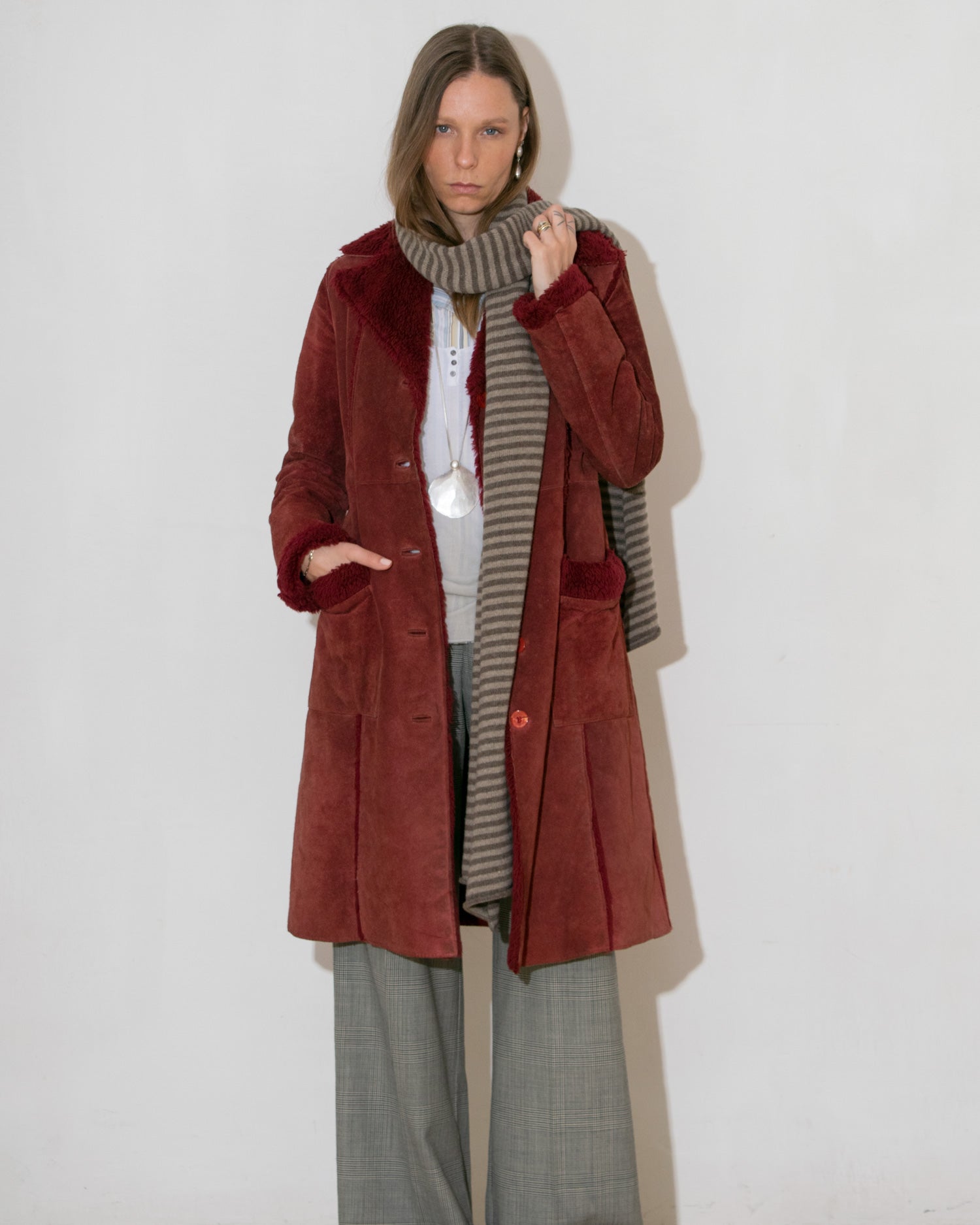 Suede Rust Coat