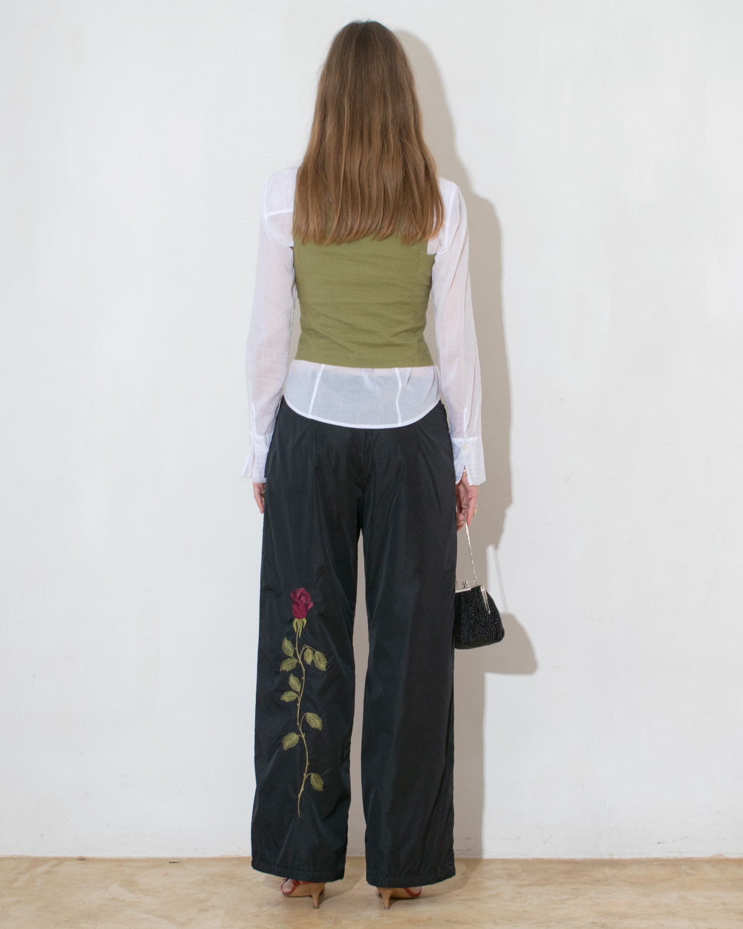 Embroidered Parachute Pants