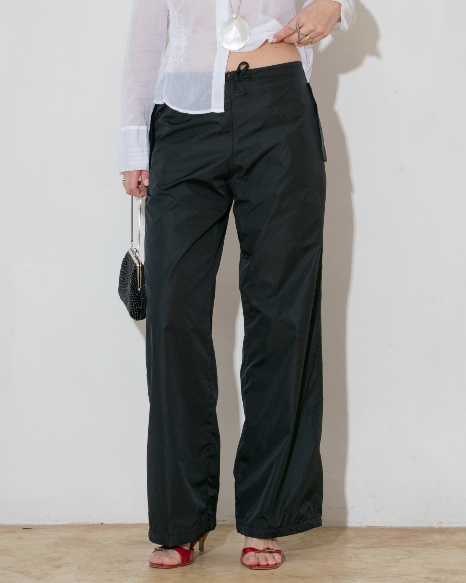 Embroidered Parachute Pants