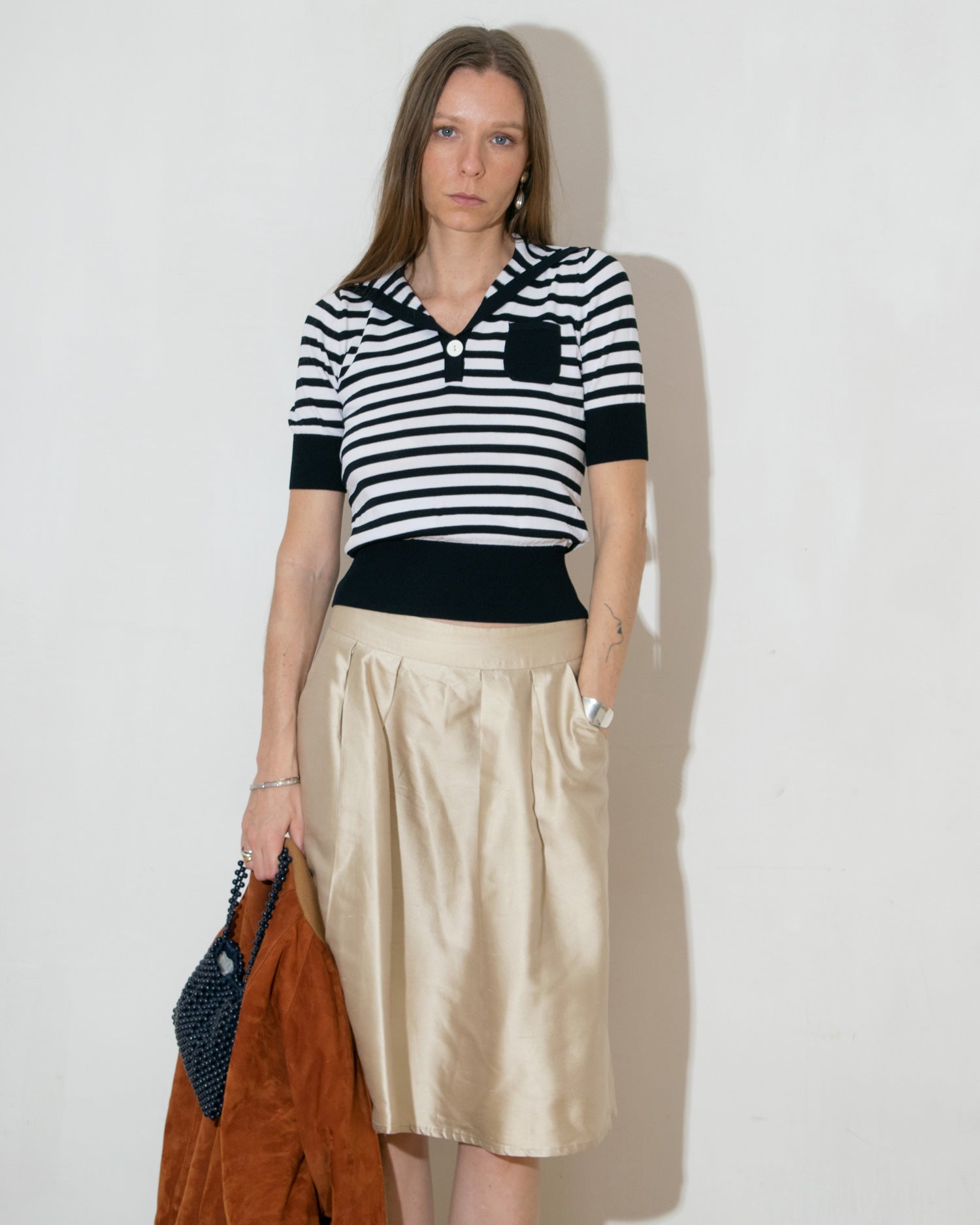 Marinière Knit Polo Top