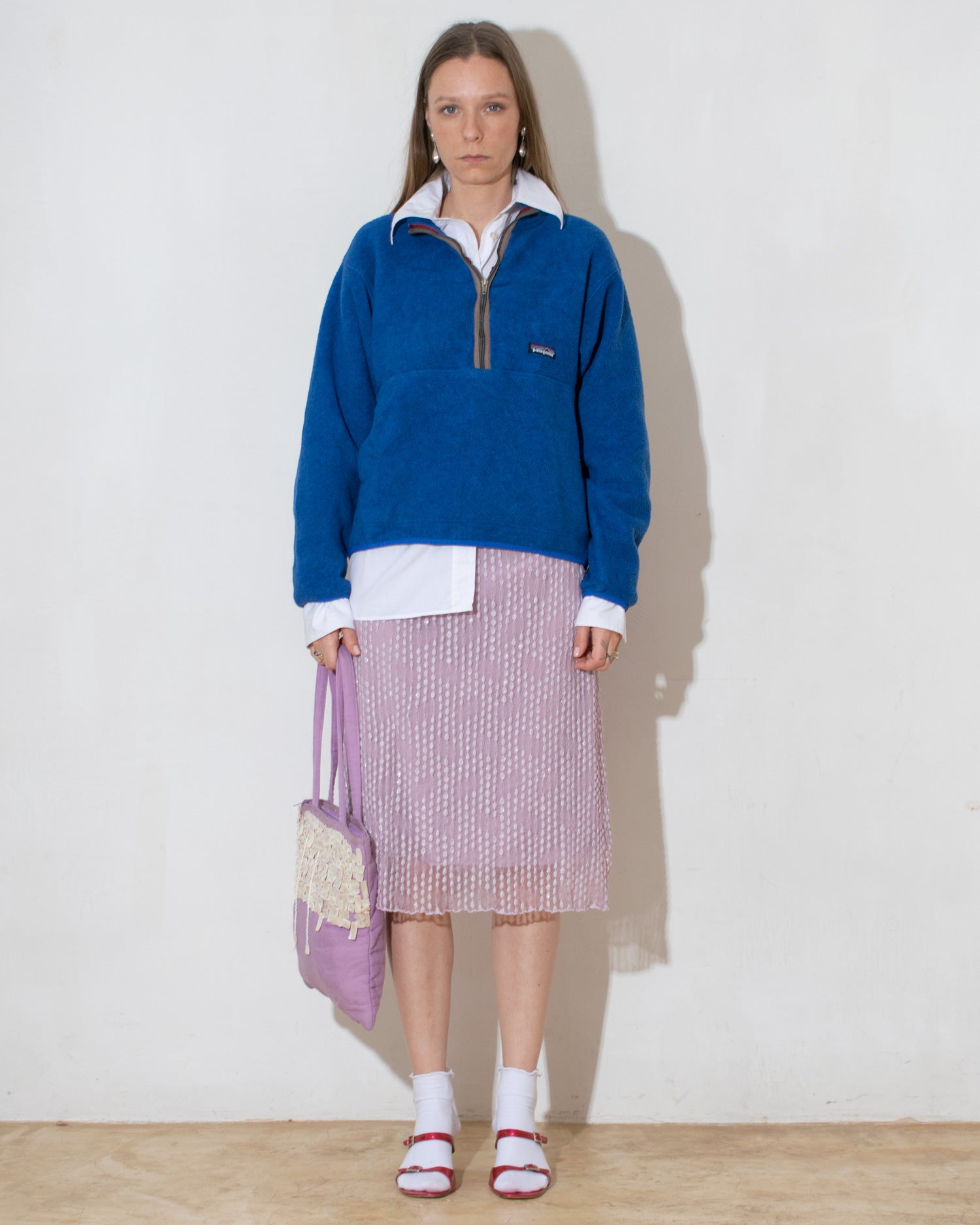 '90s Lilac Jacquard Skirt