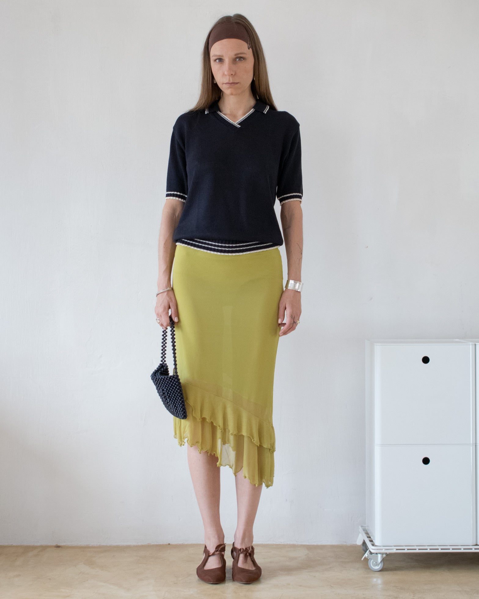 Asymmetric Chiffon Skirt