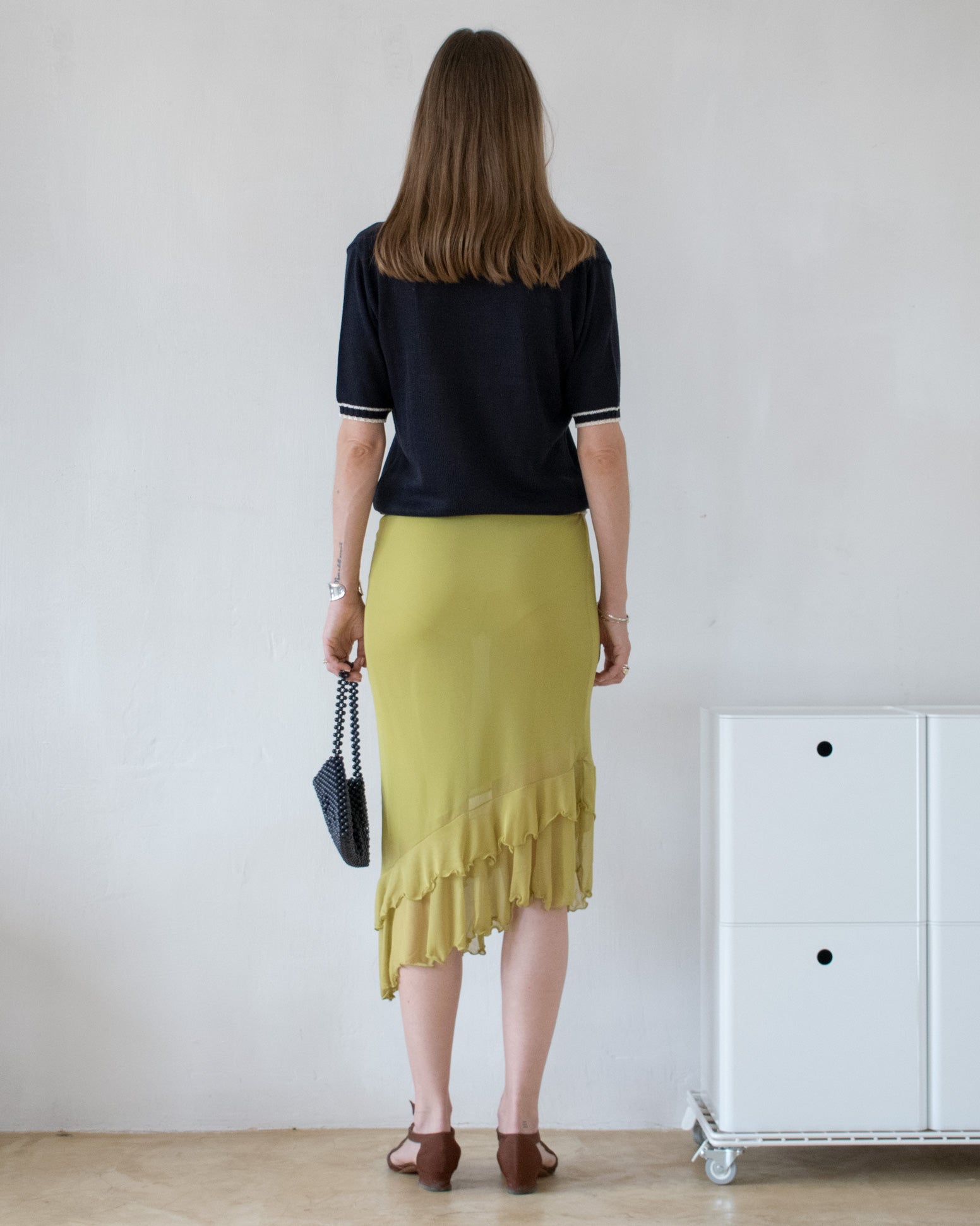 Asymmetric Chiffon Skirt