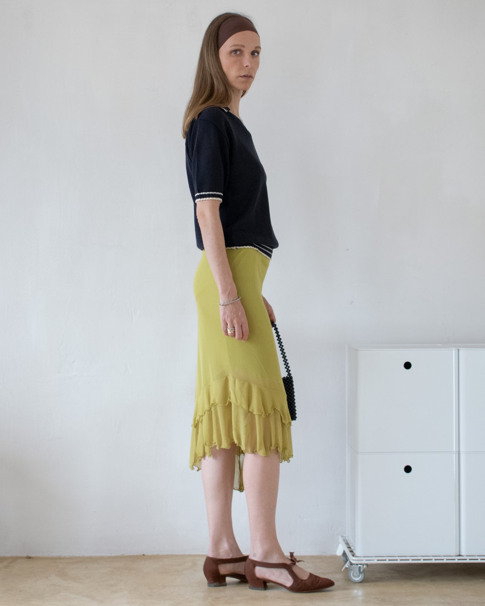 Asymmetric Chiffon Skirt