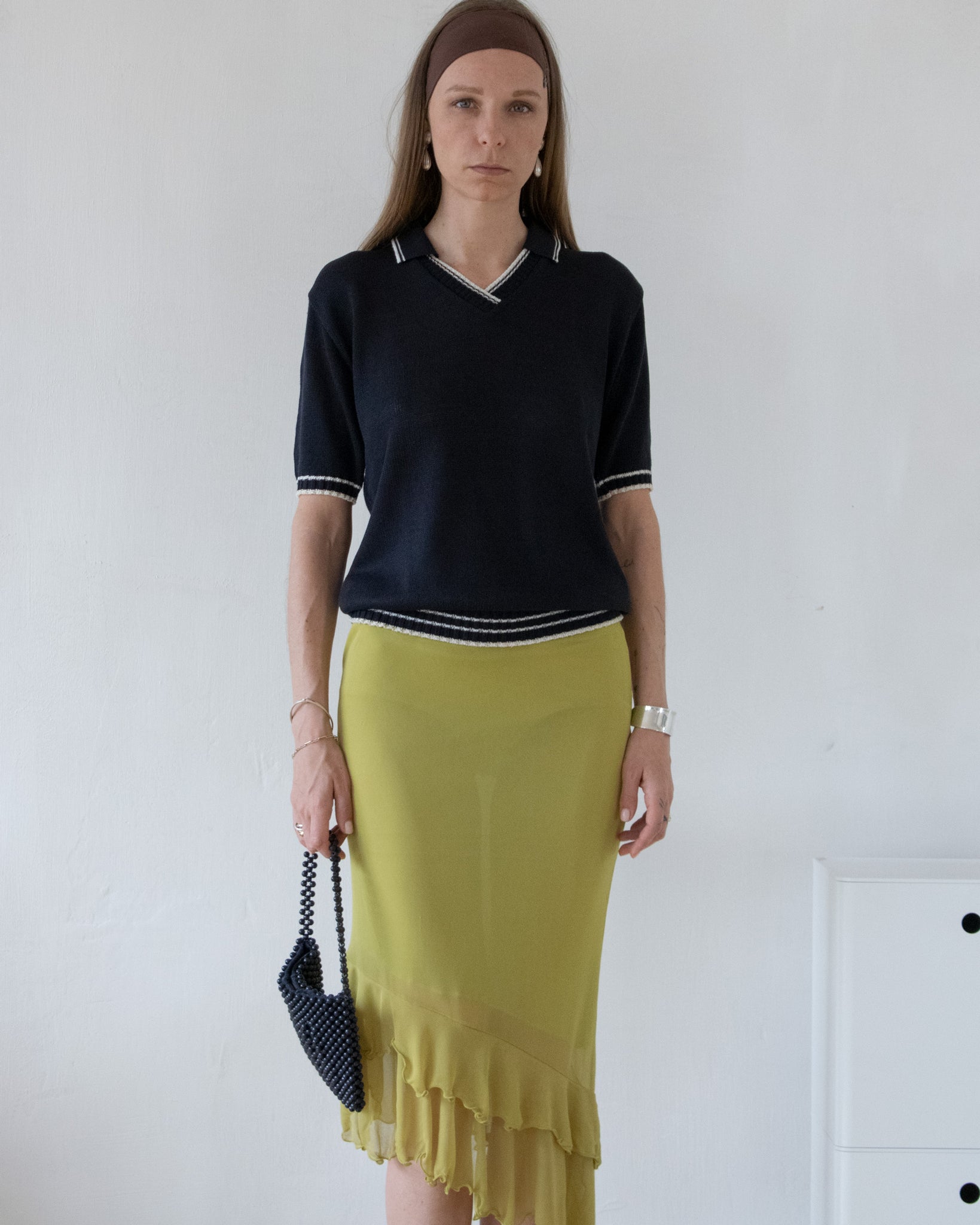 Knitted Navy Polo