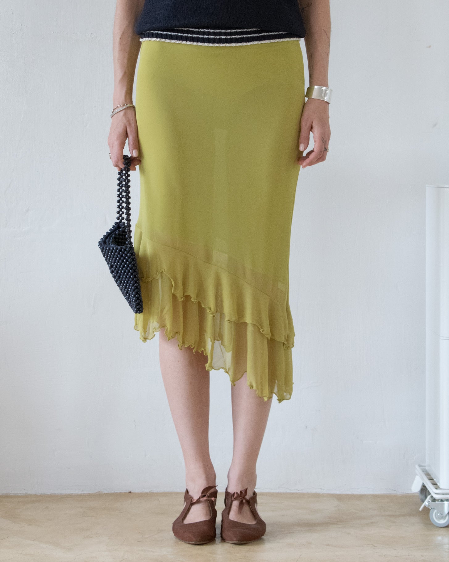 Asymmetric Chiffon Skirt