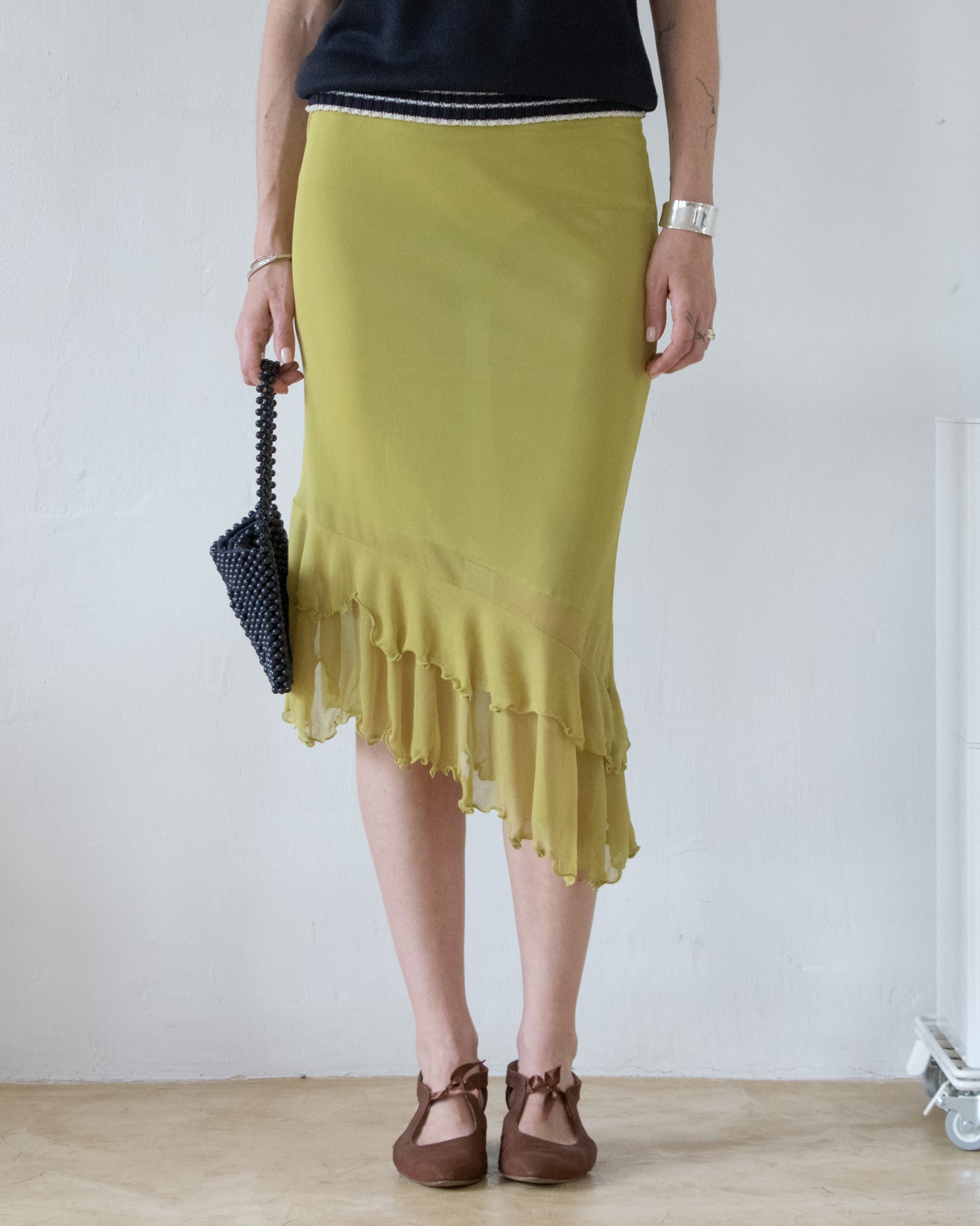 Asymmetric Chiffon Skirt