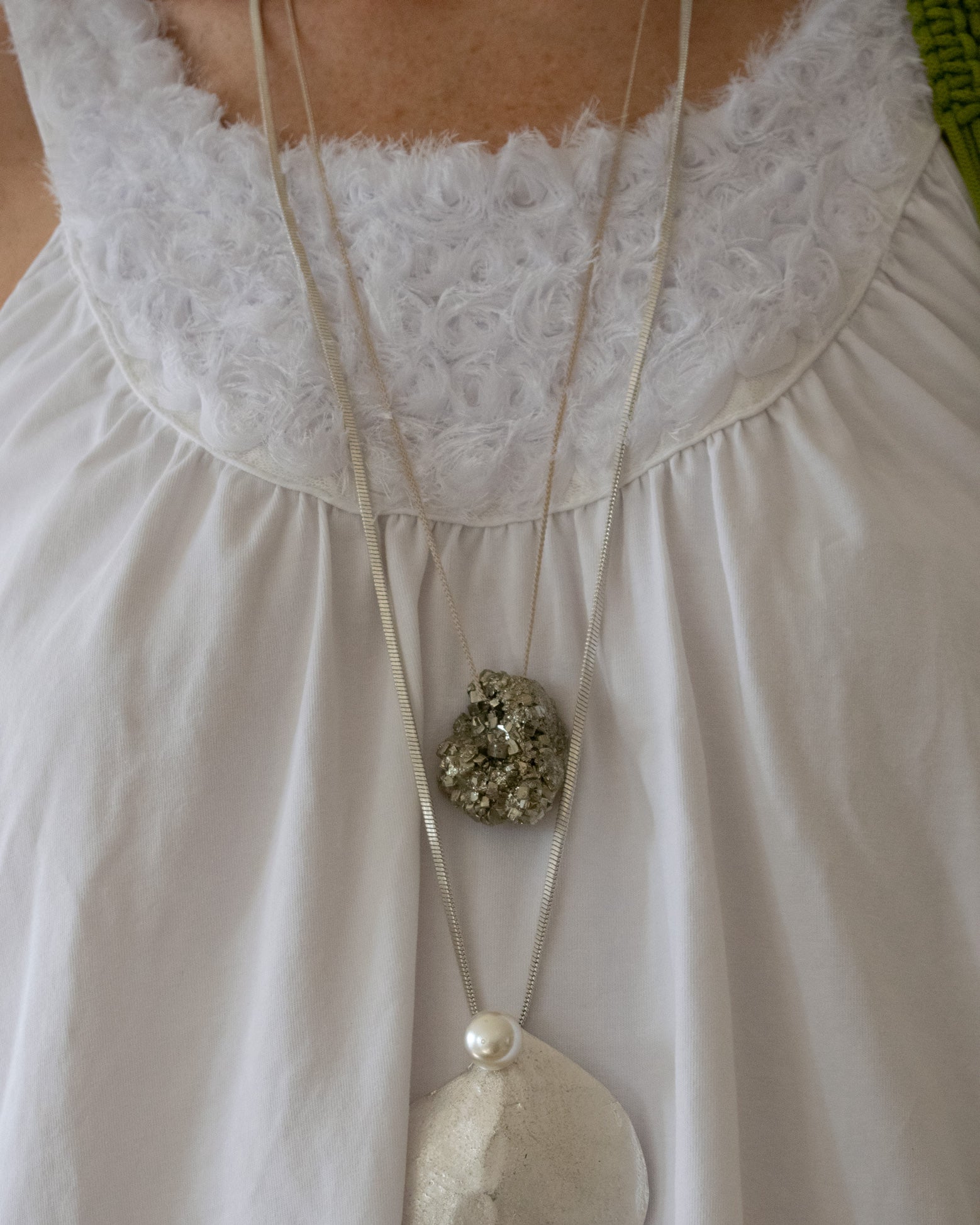 Pyrite Cord Necklace