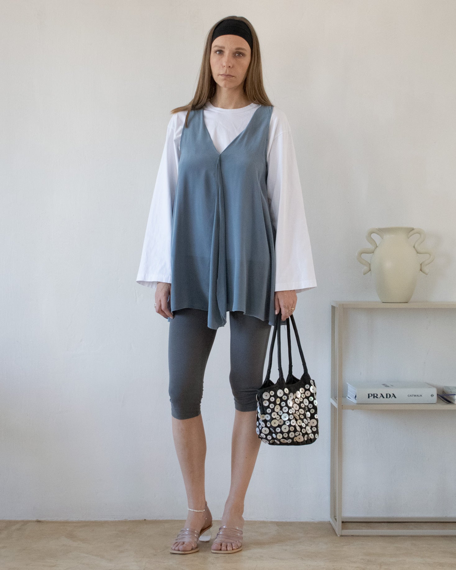 Sleeveless Silk Top