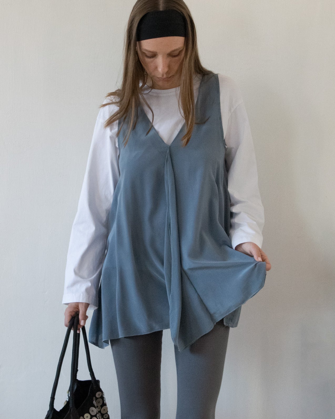 Sleeveless Silk Top