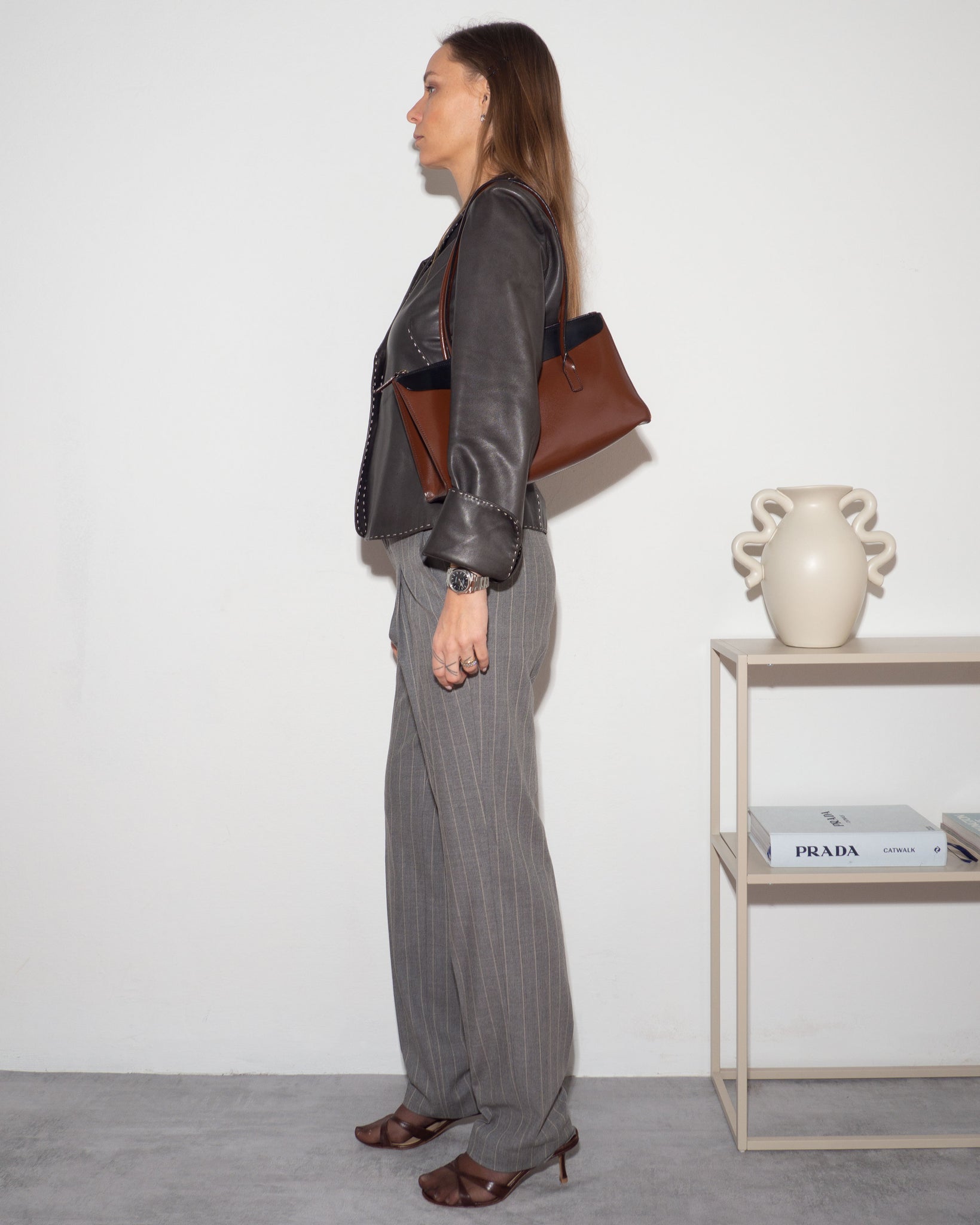 Bicolor Leather Bag