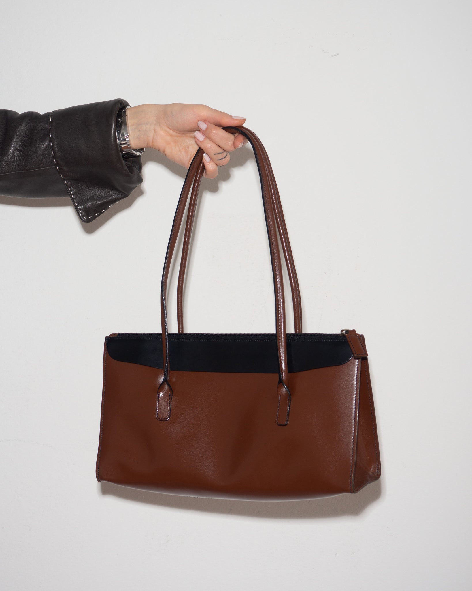 Bicolor Leather Bag