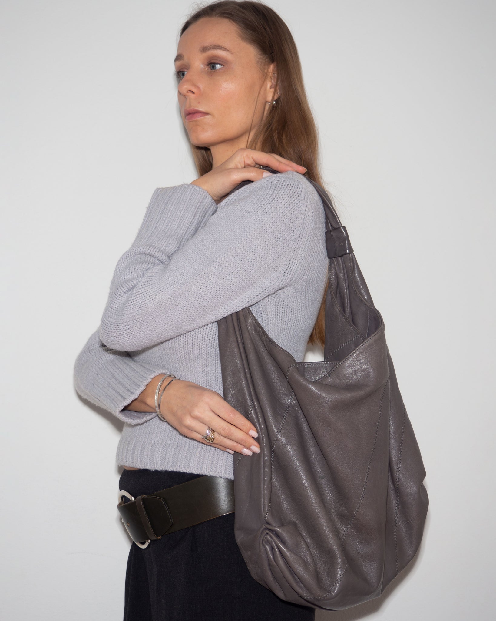 Leather Hobo Bag