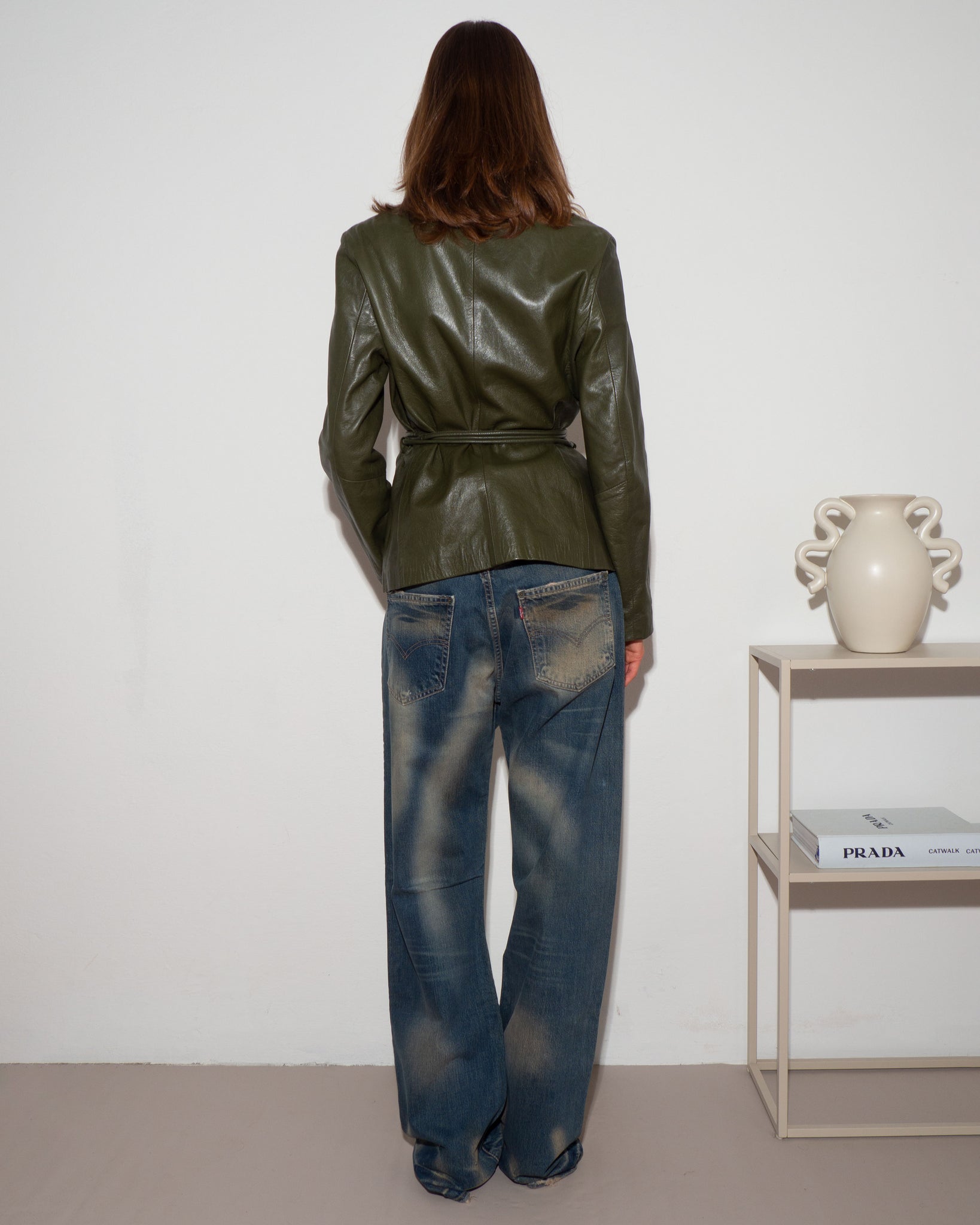 Belted Leather Jacket