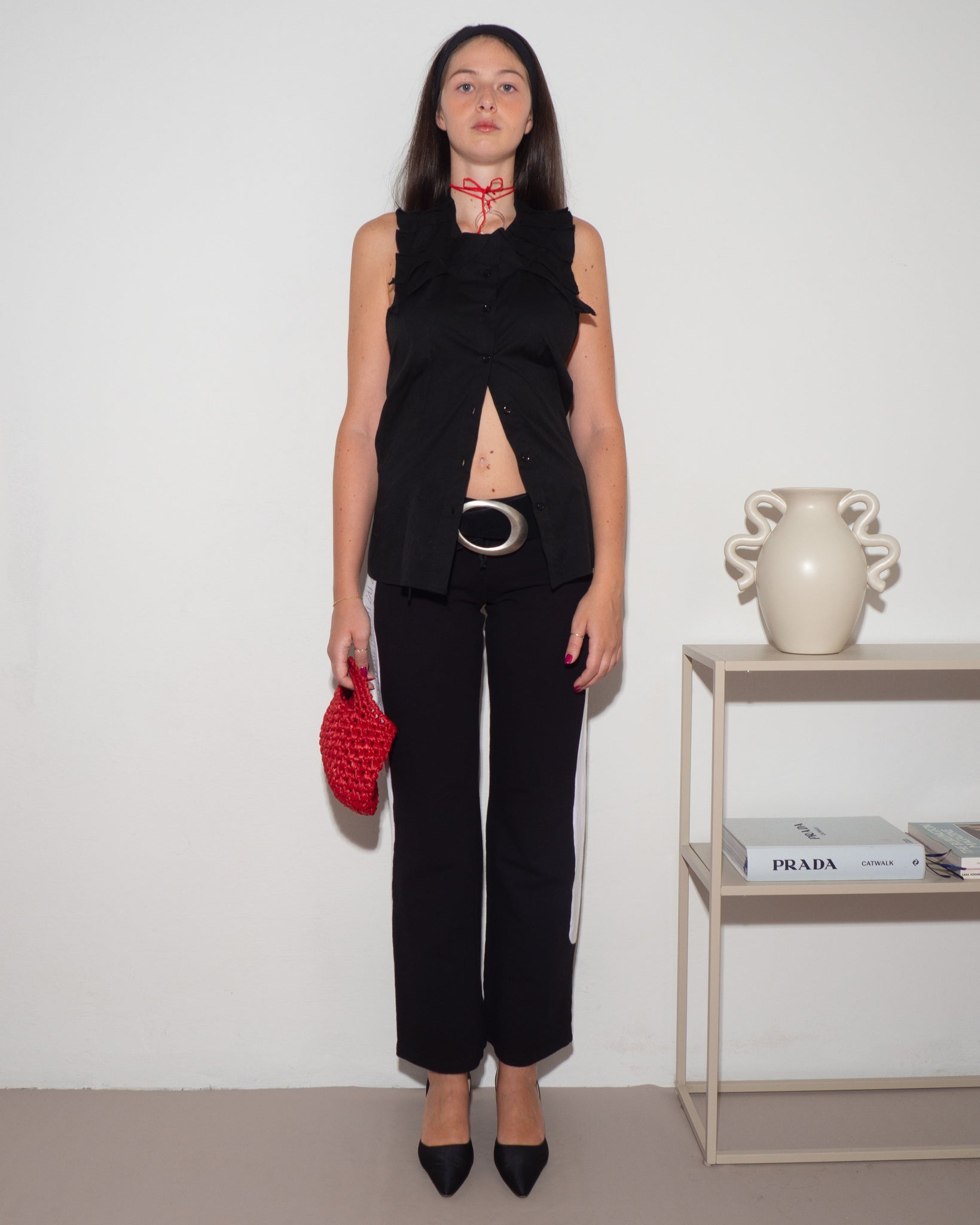 Black Sleeveless Blouse