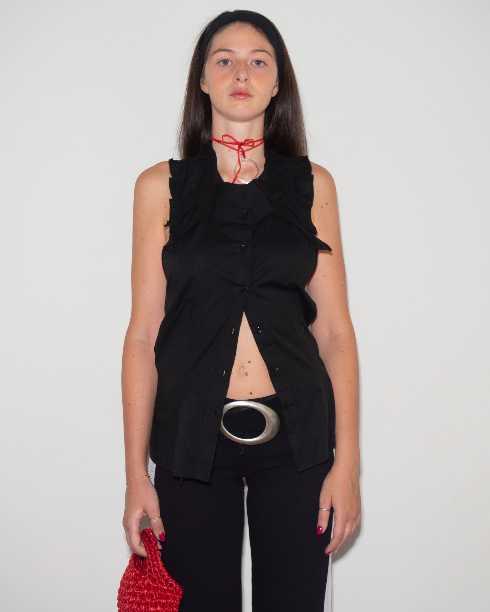 Black Sleeveless Blouse