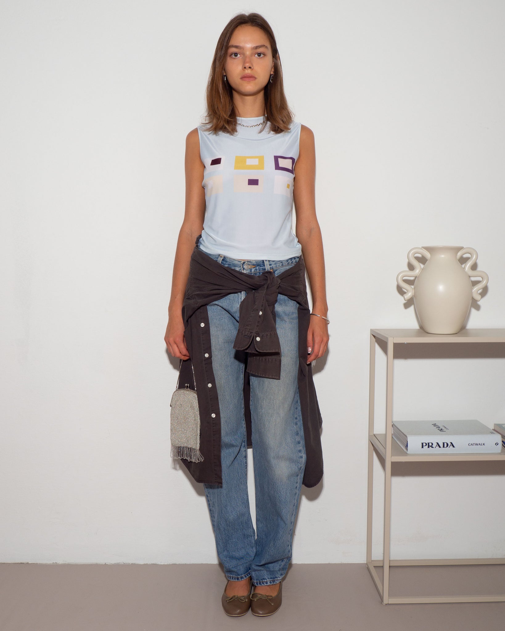 Abstract Sleeveless Top