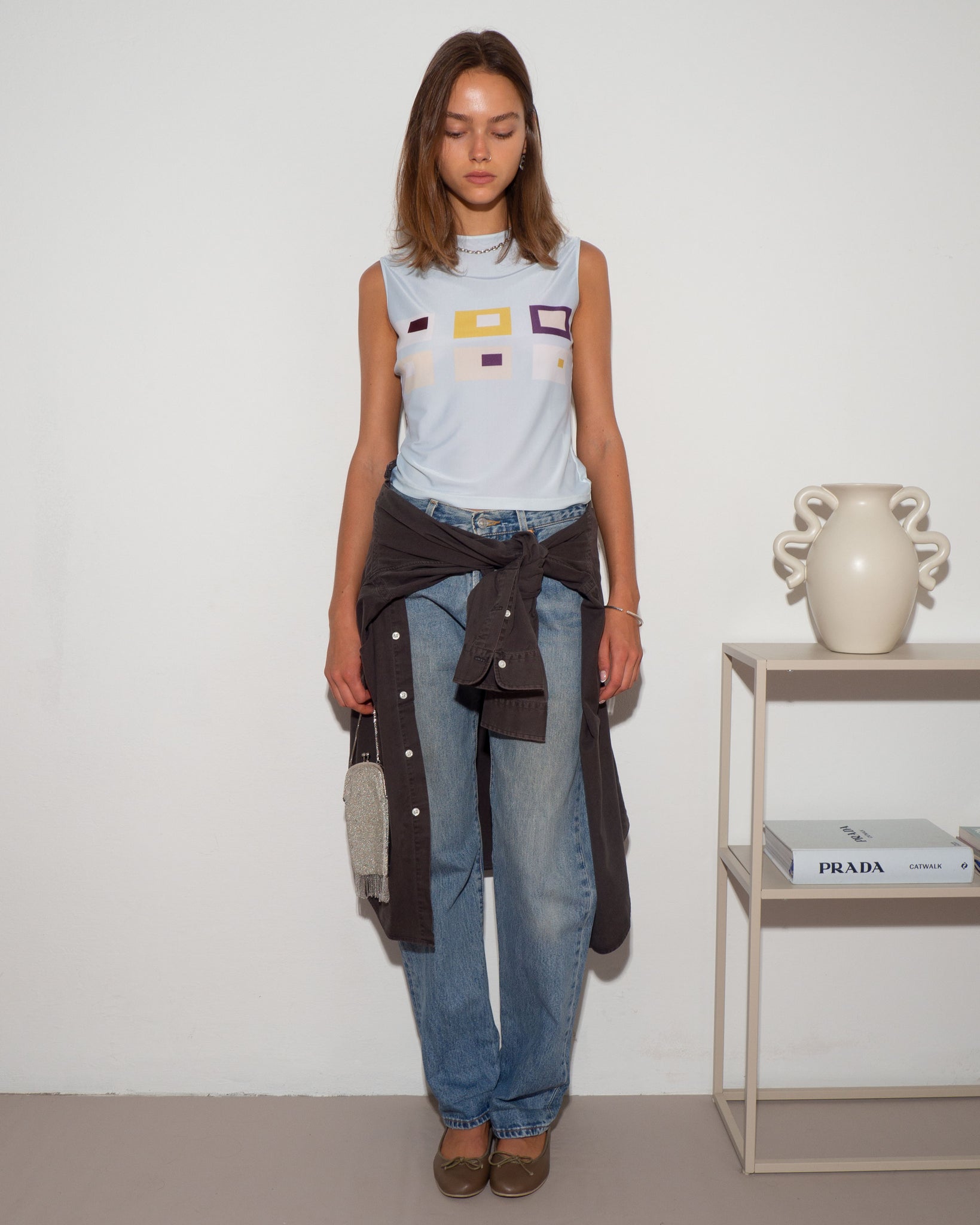 Abstract Sleeveless Top