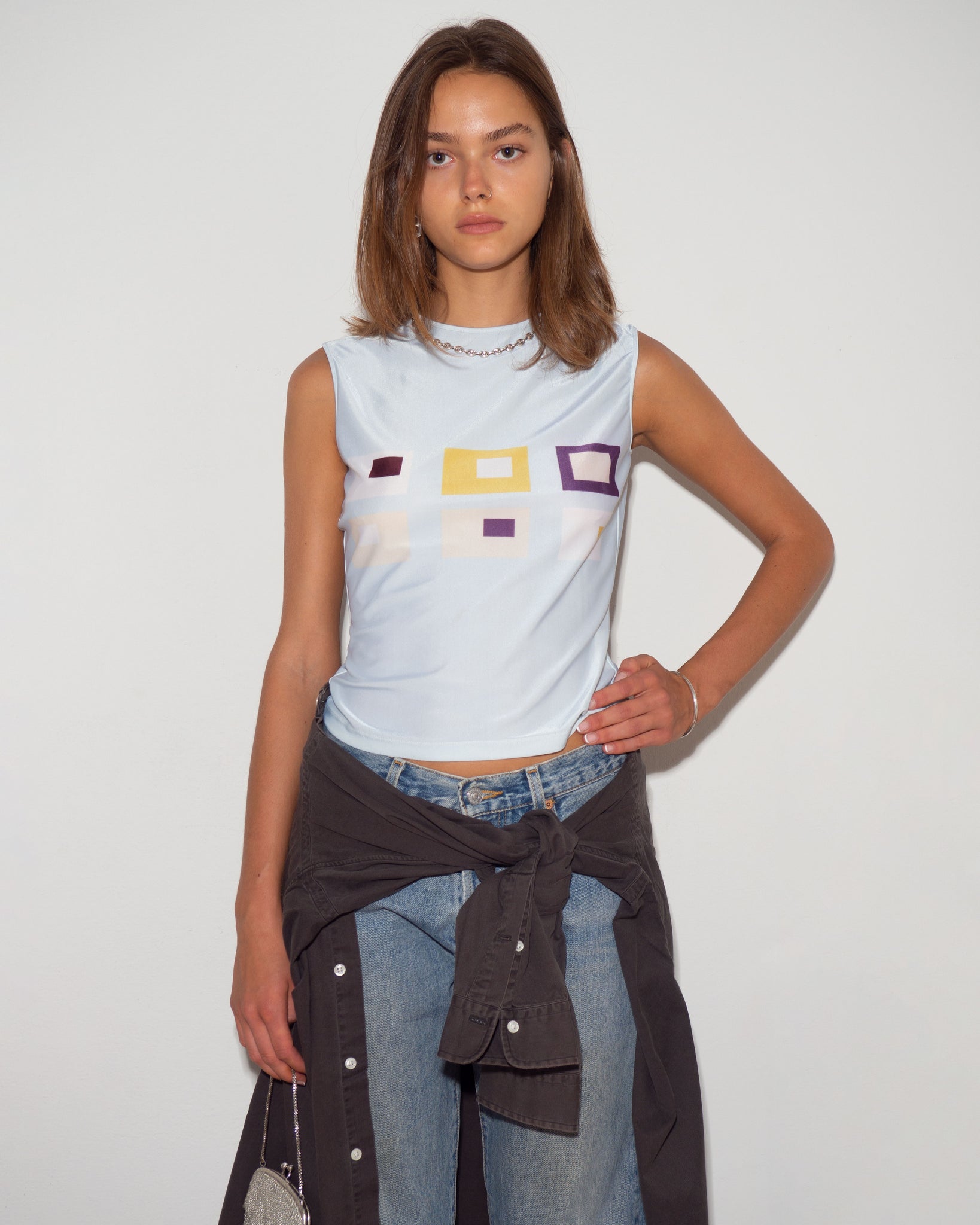 Abstract Sleeveless Top