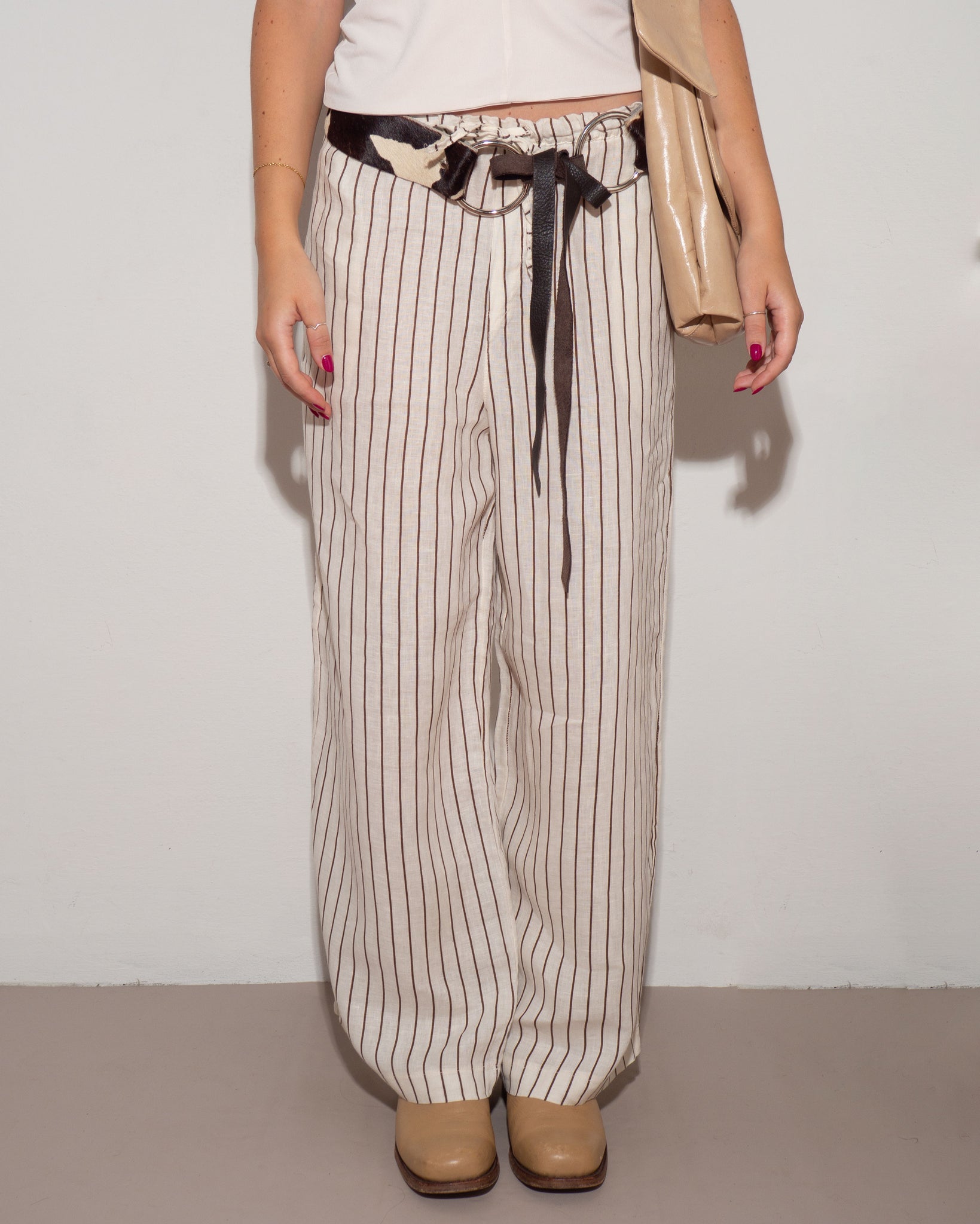 Linen Striped Pants