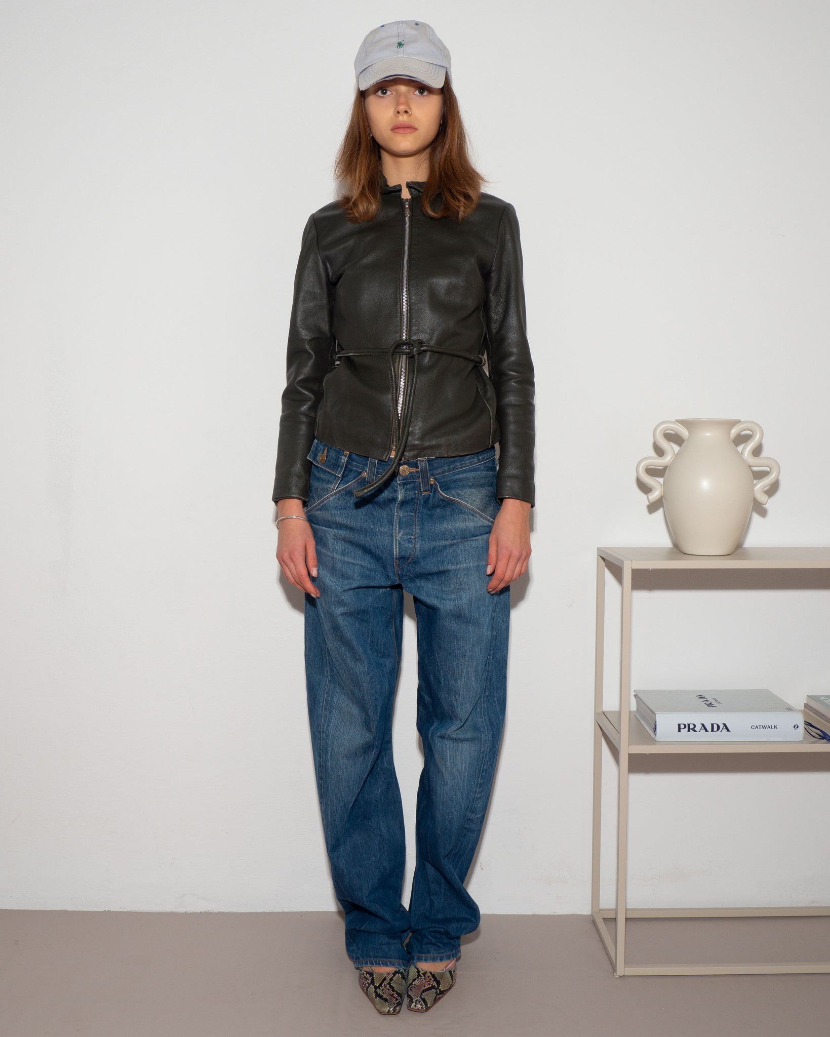 Belted Leather Jacket