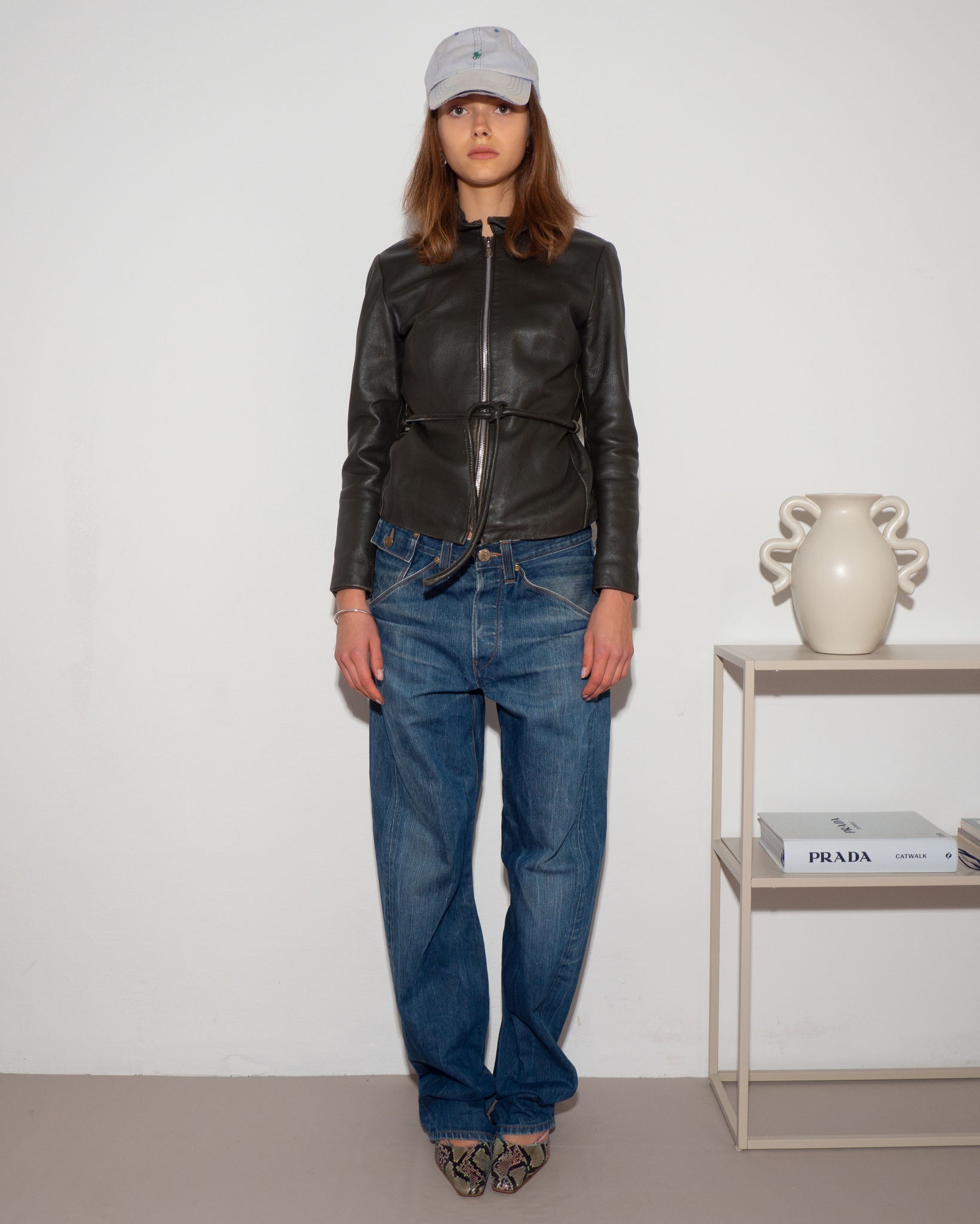 Belted Leather Jacket