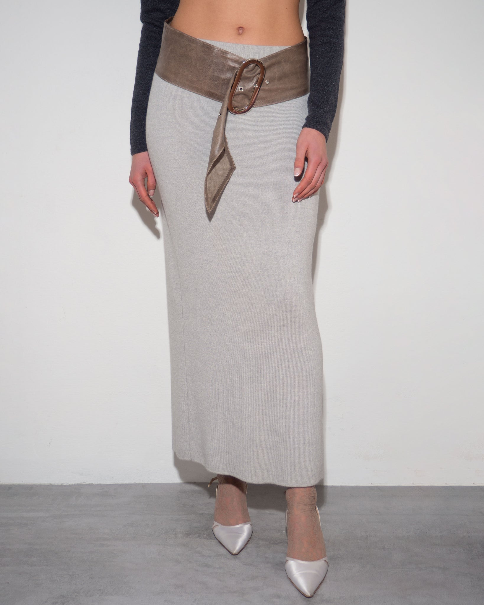Khaki Leather Belt