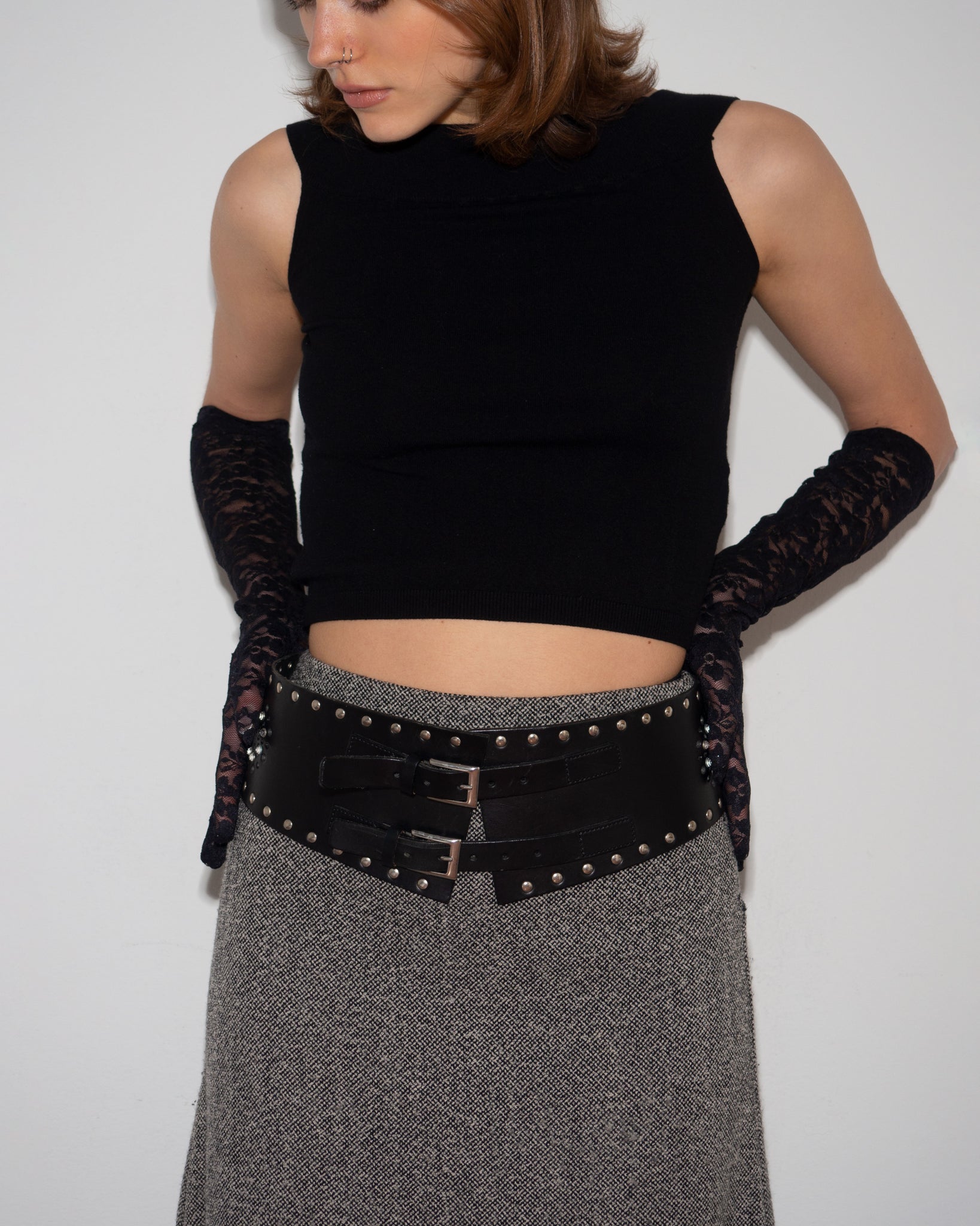 Leather Embellished Belt