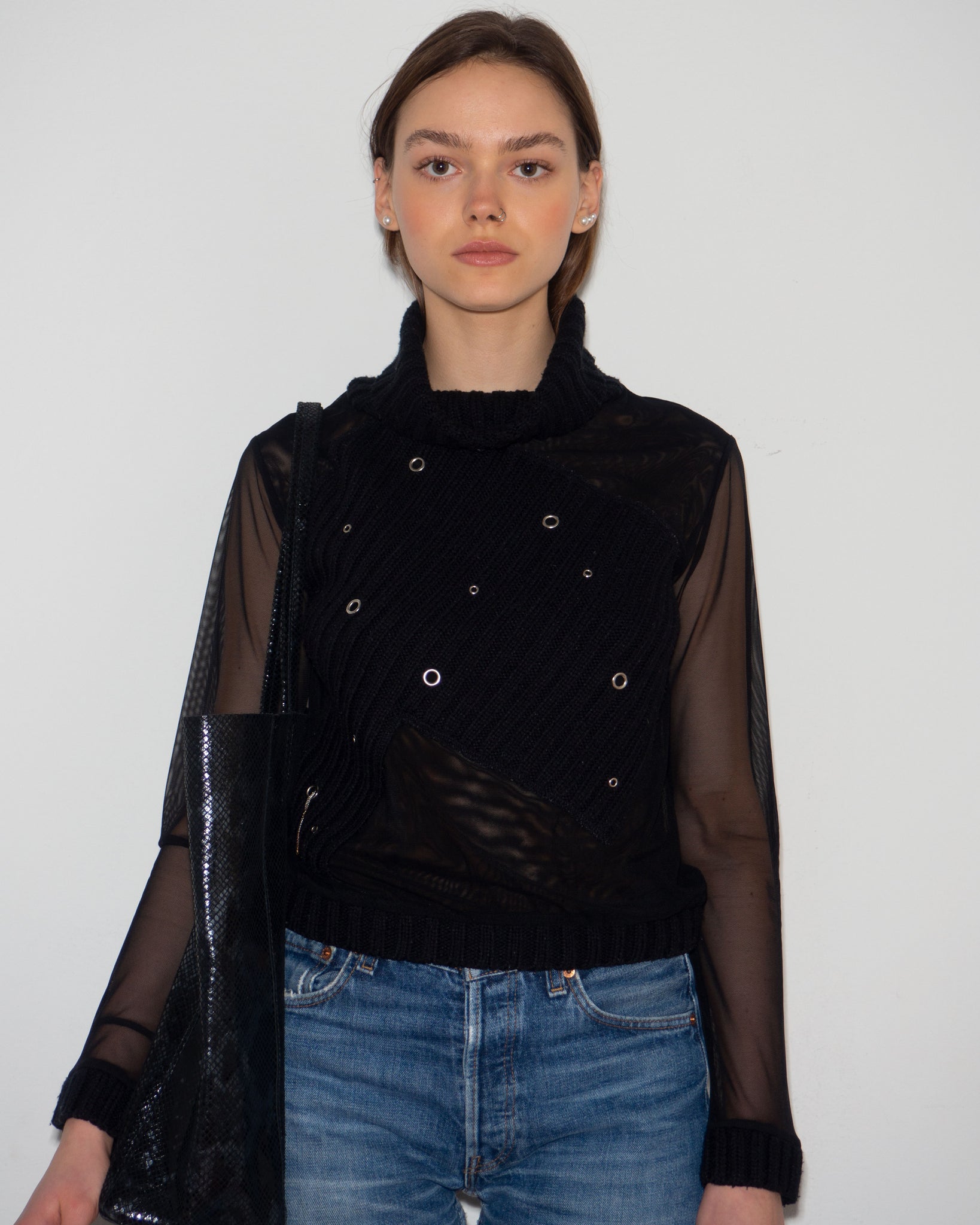 Knitted Mesh Sweater