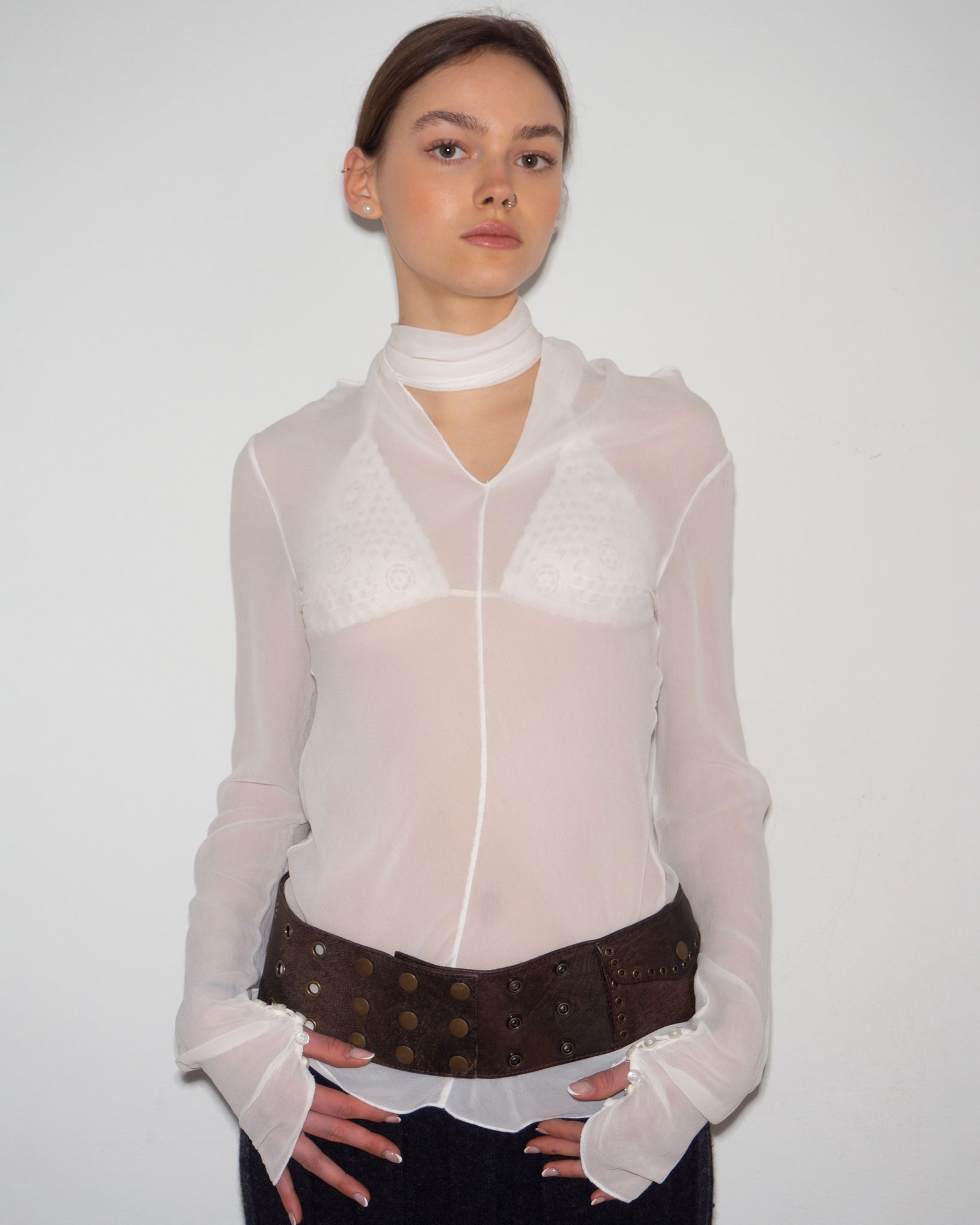 Eyelet Leather Belt