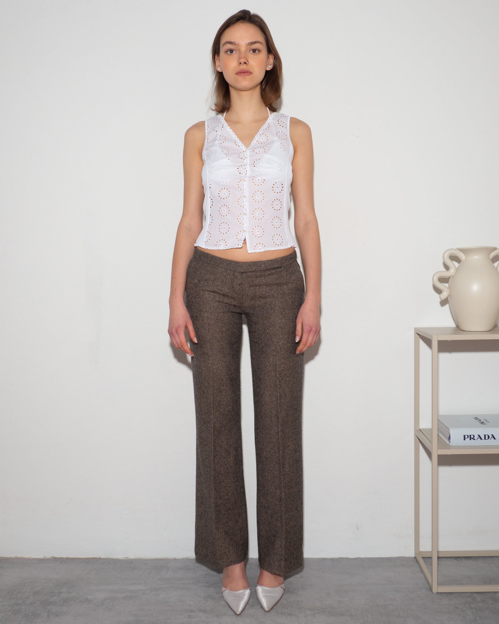 Wool/Silk Blend Trousers