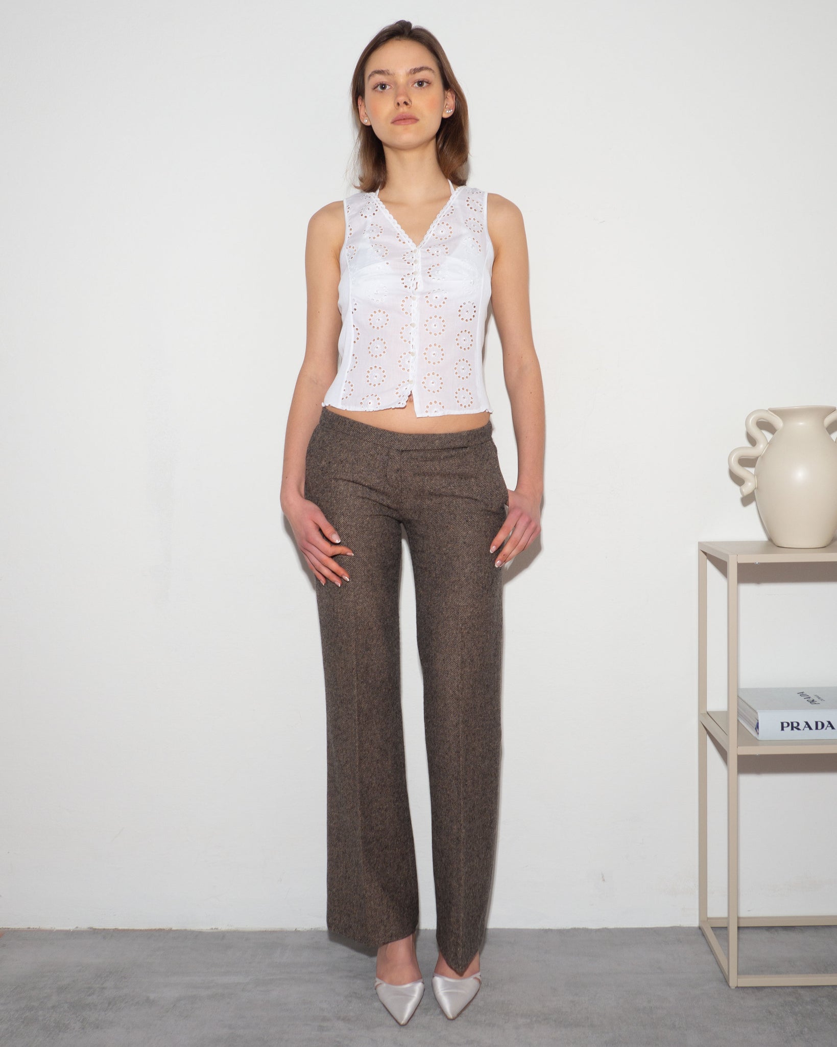 Wool/Silk Blend Trousers
