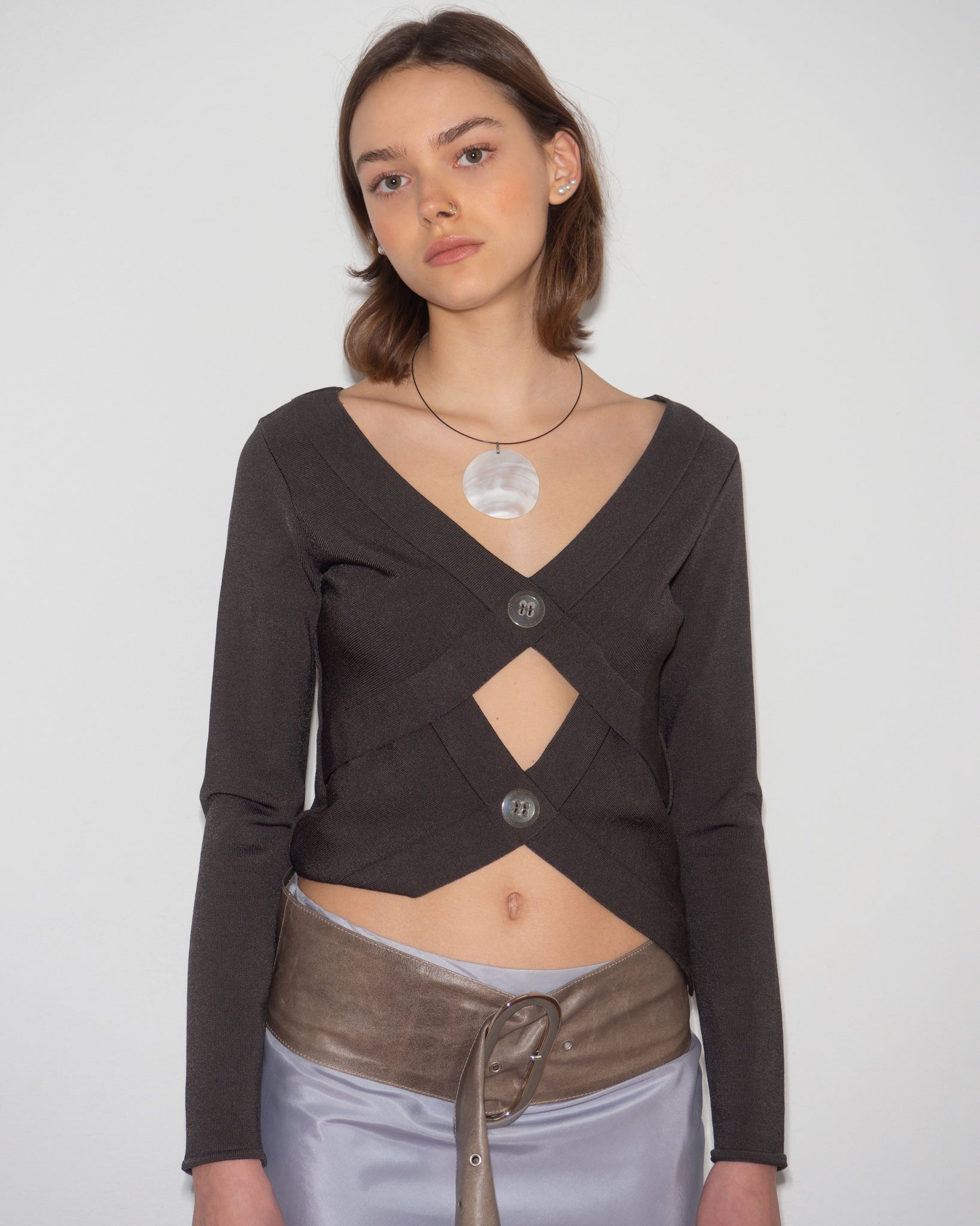 Armani Cut-Out Cardigan