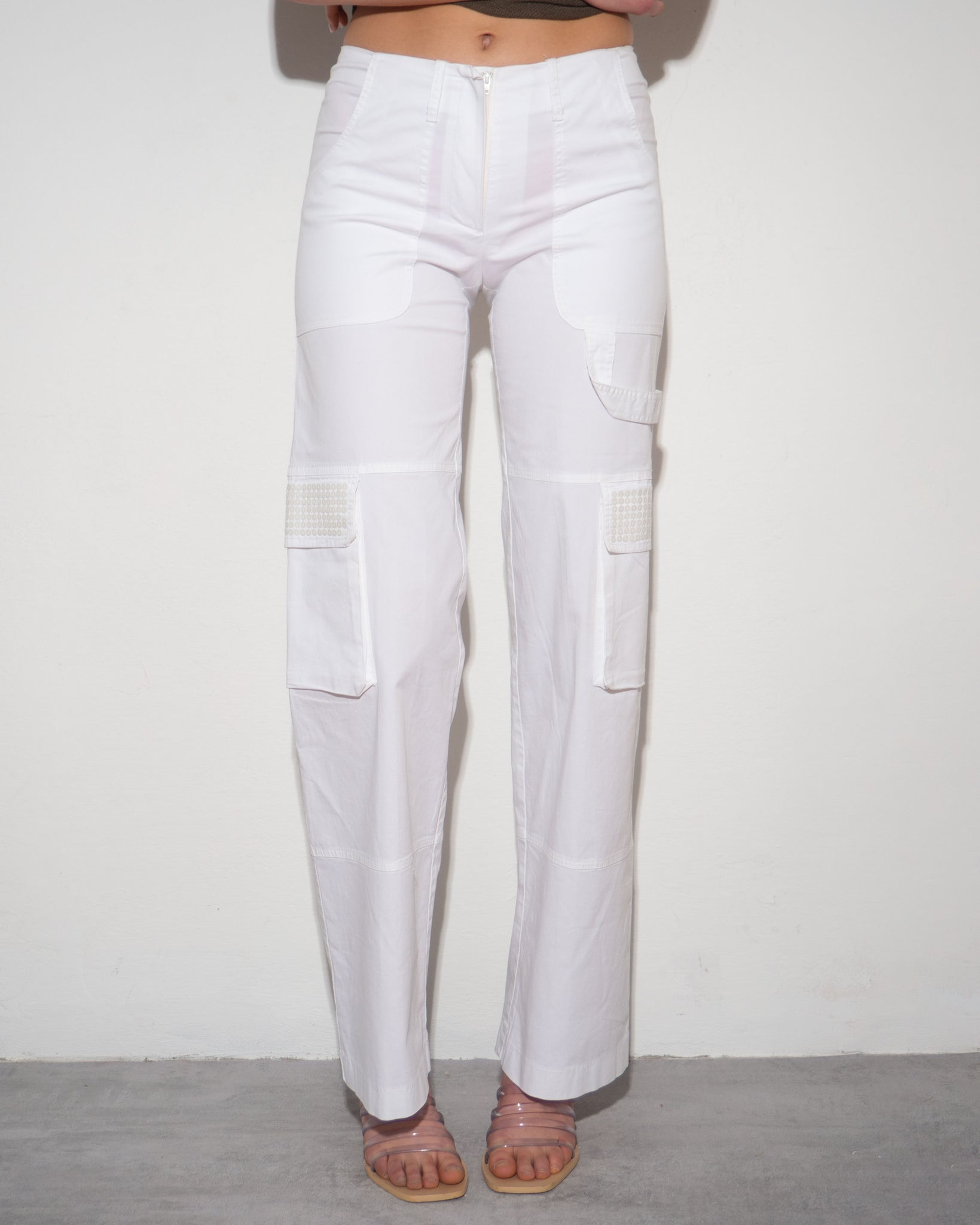 White Cargo Pants