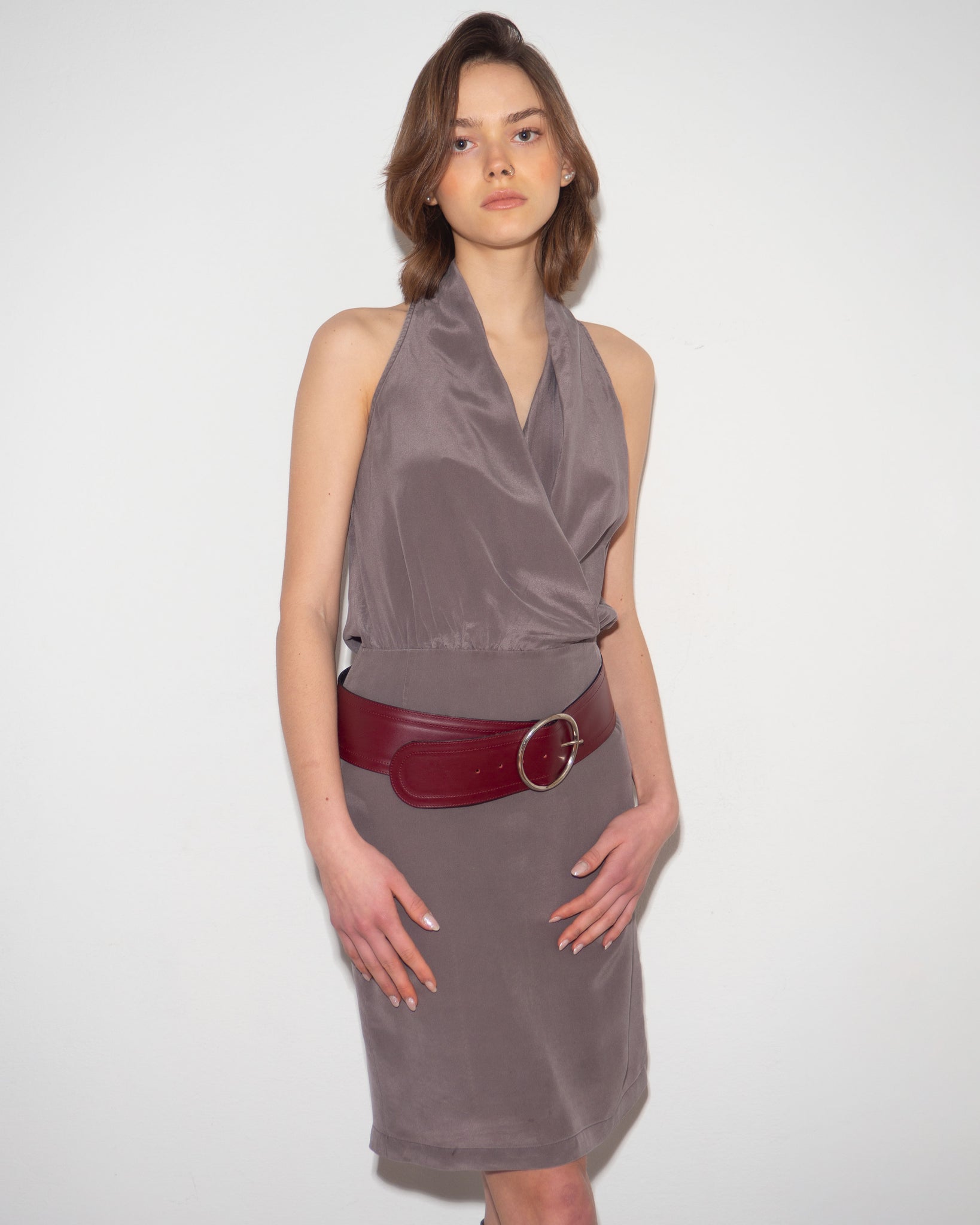 Burgundy Leather Belt