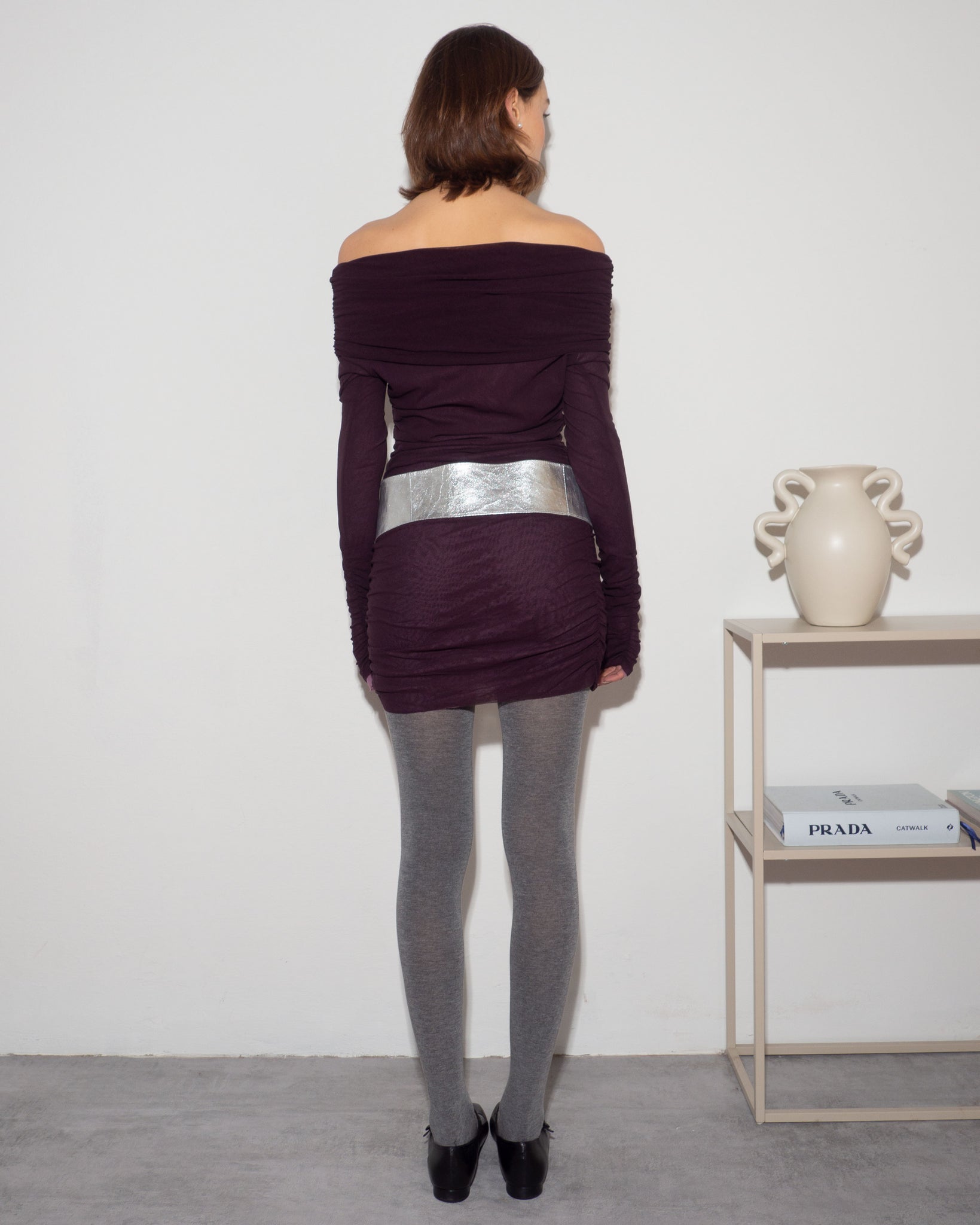 Cold Shoulder Mesh Dress
