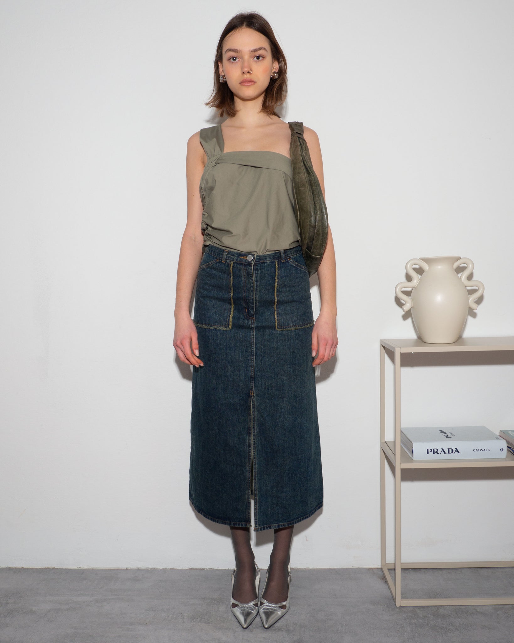 Denim Maxi Skirt