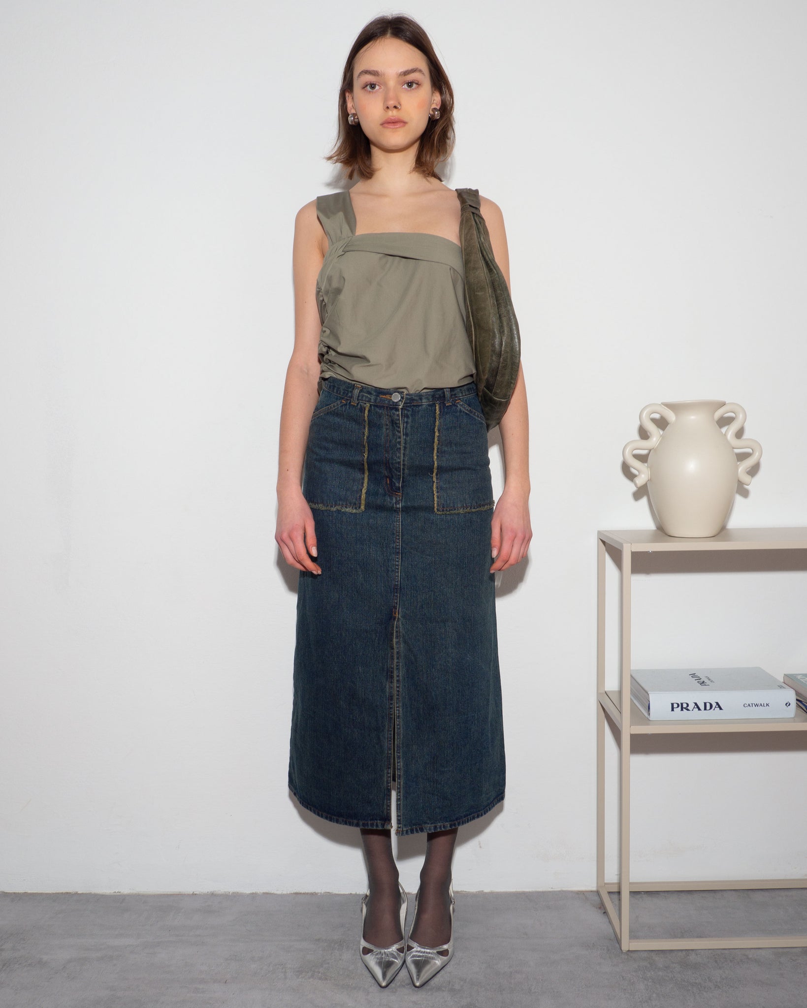 Denim Maxi Skirt