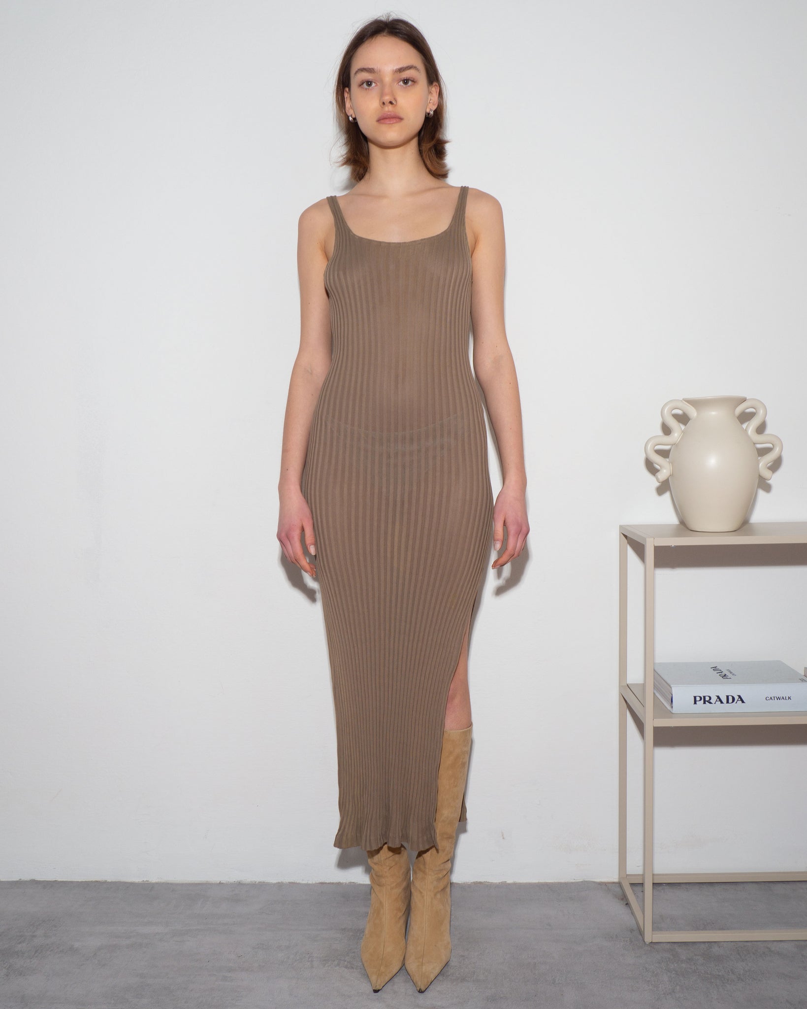 Ribbed Tank Dress