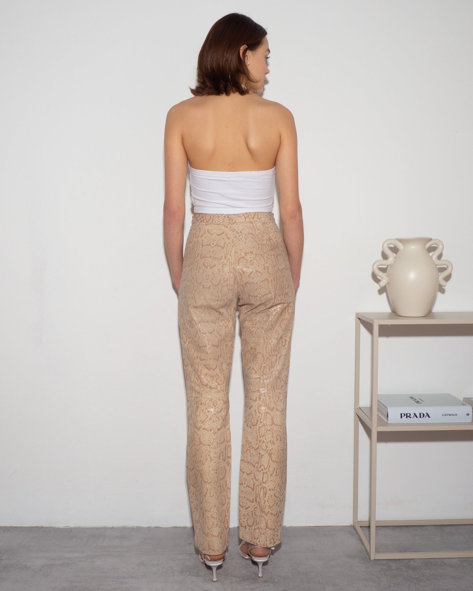 Leather Embossed Pants