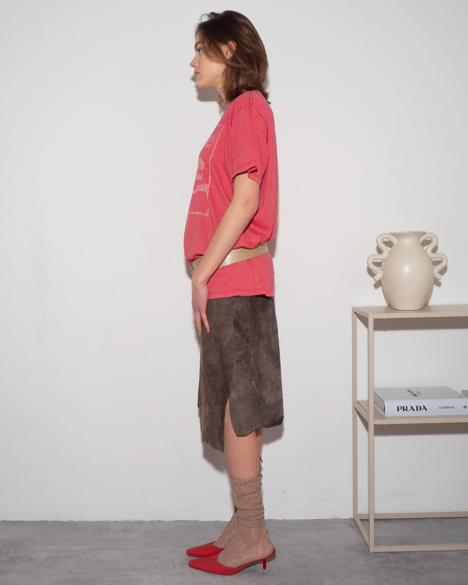 Leather Asymmetric Skirt