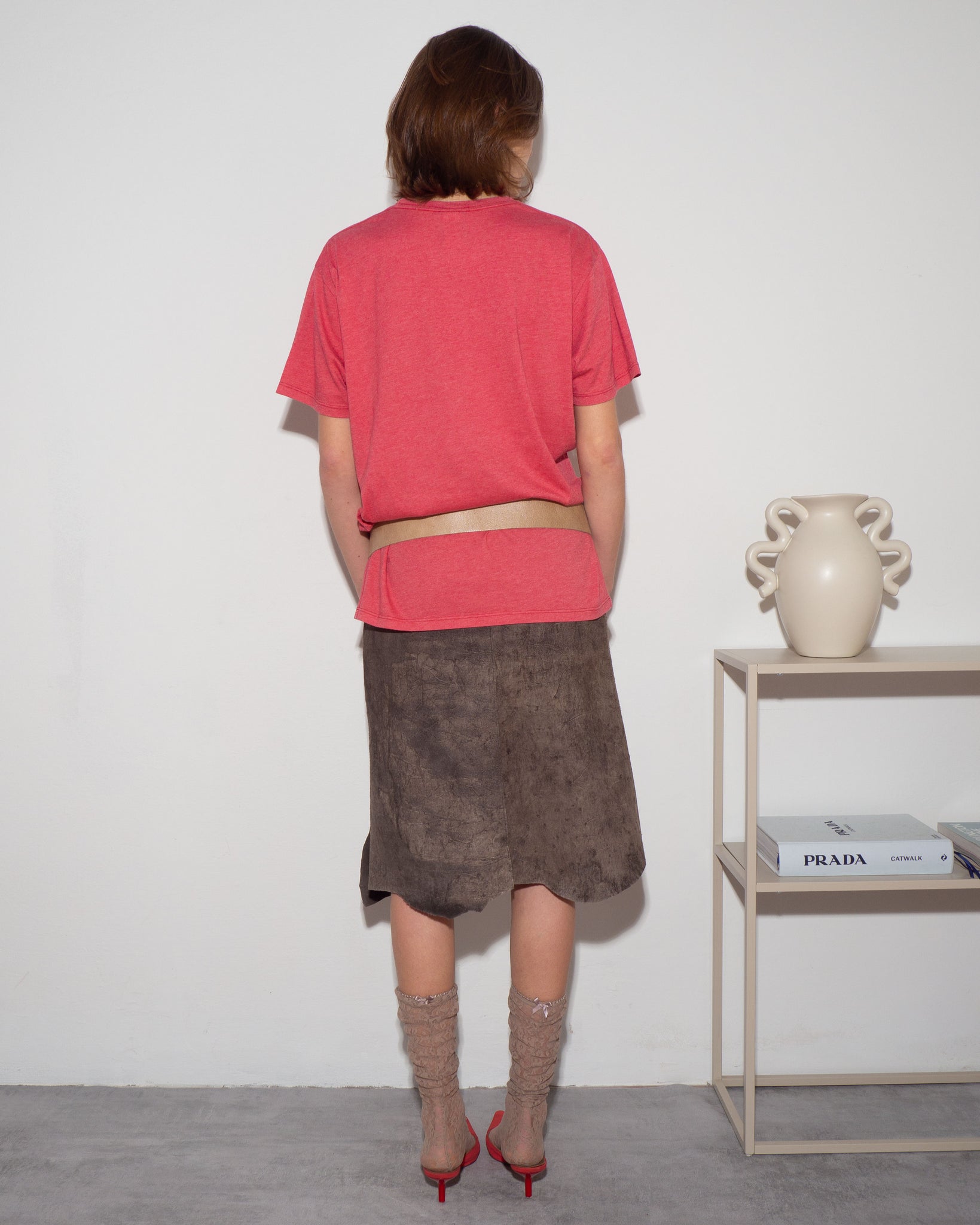 Leather Asymmetric Skirt