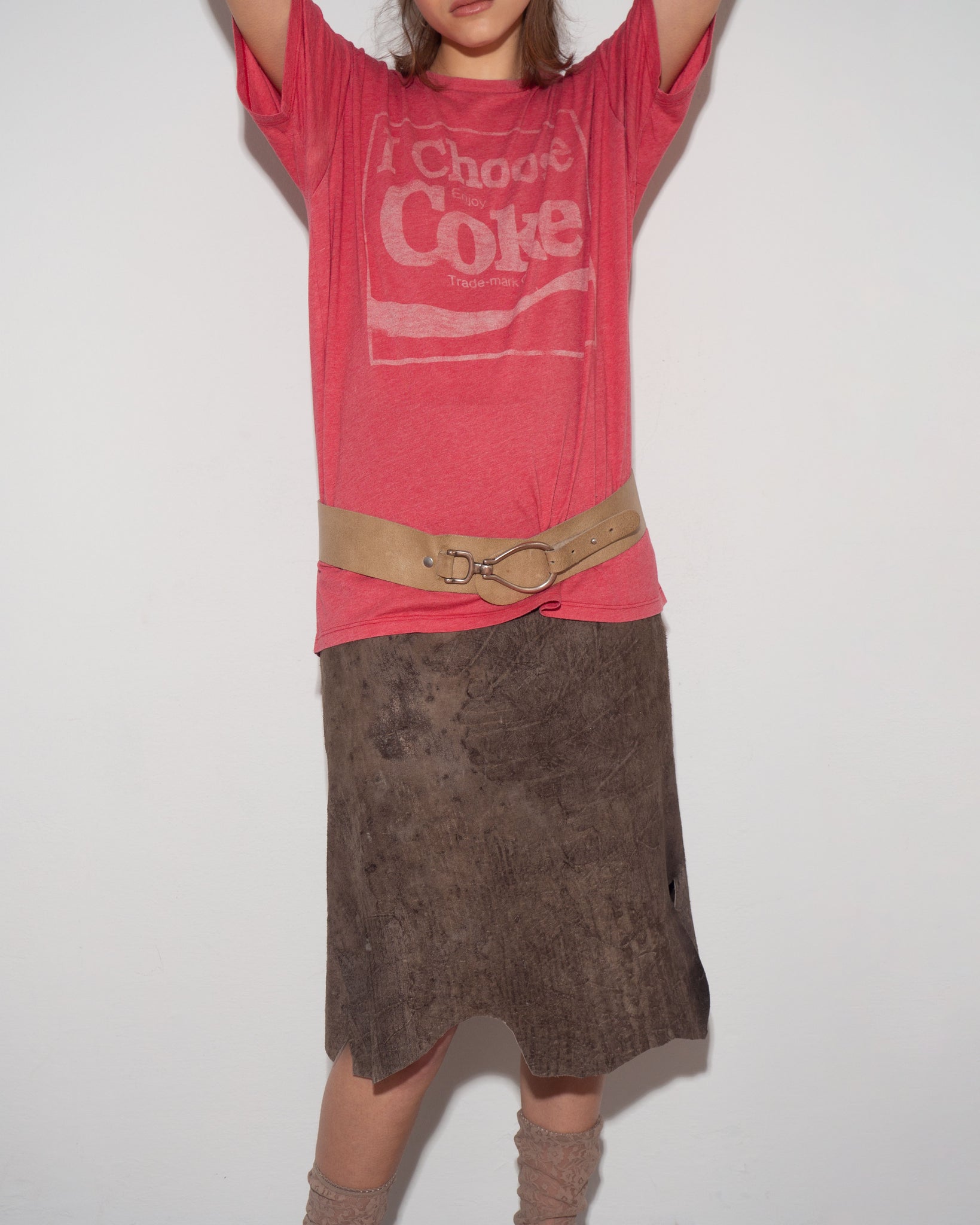 Leather Asymmetric Skirt