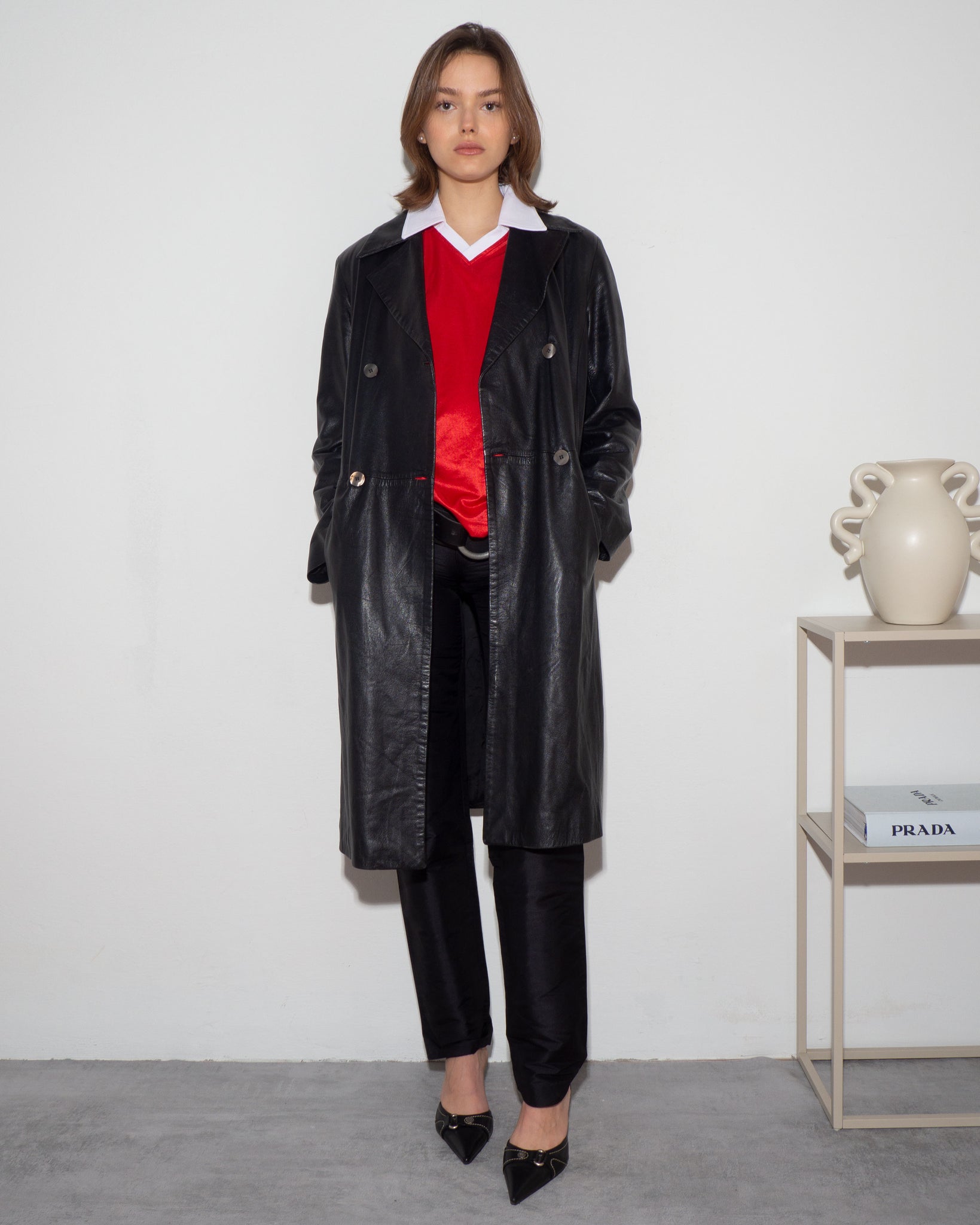 Gianfranco Ferre Leather Coat