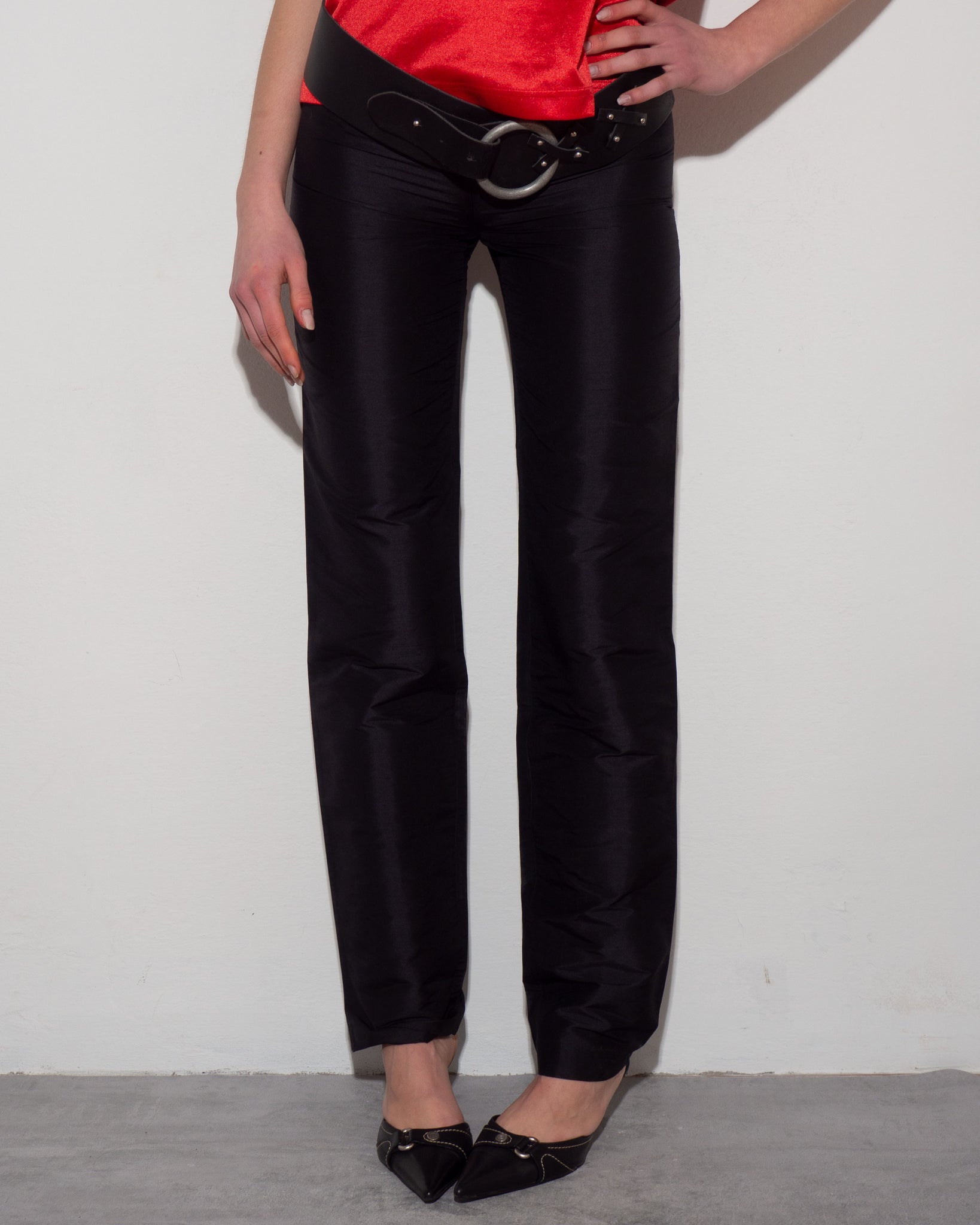 Silk Straight Pants