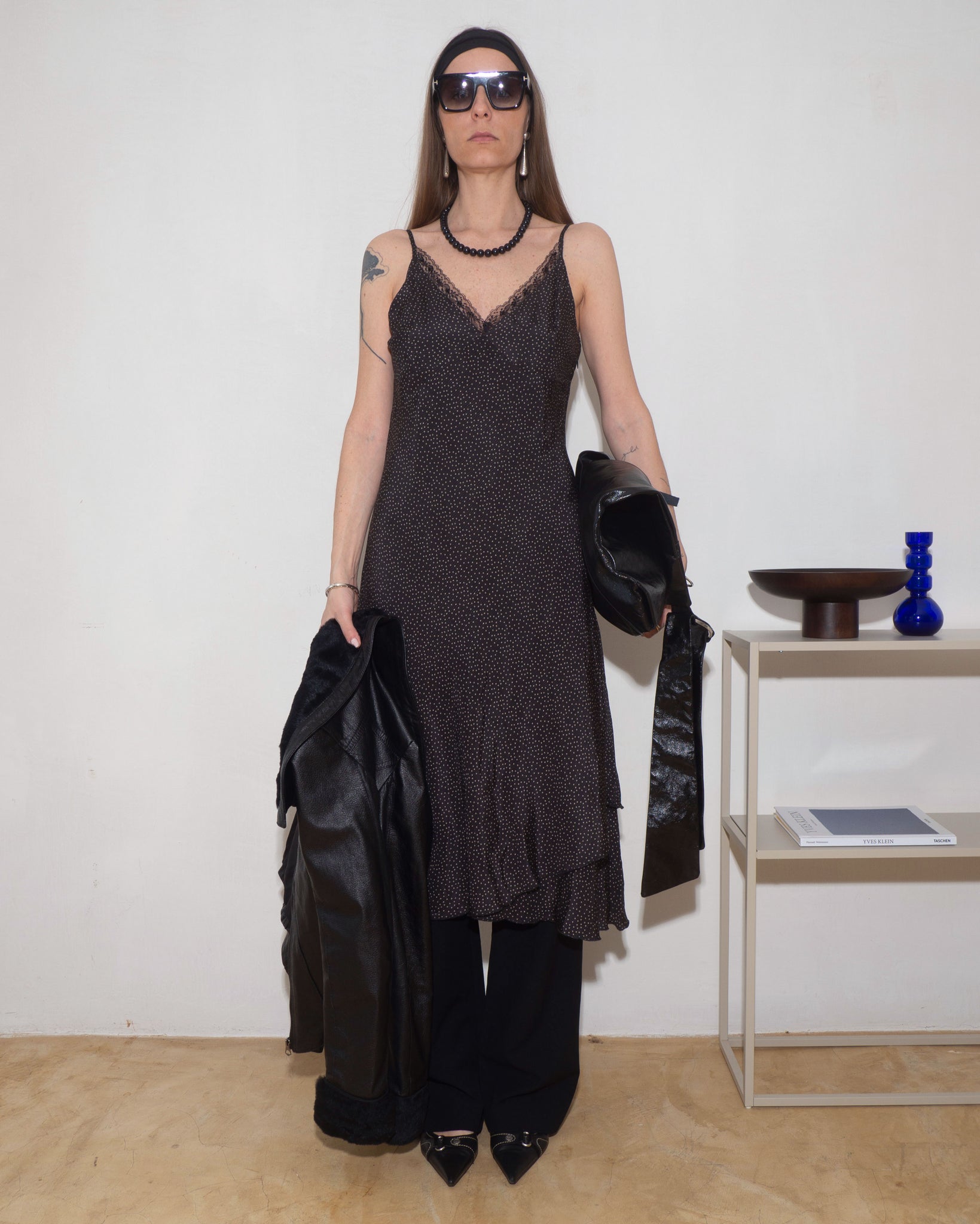 Silk Polka Dot Dress