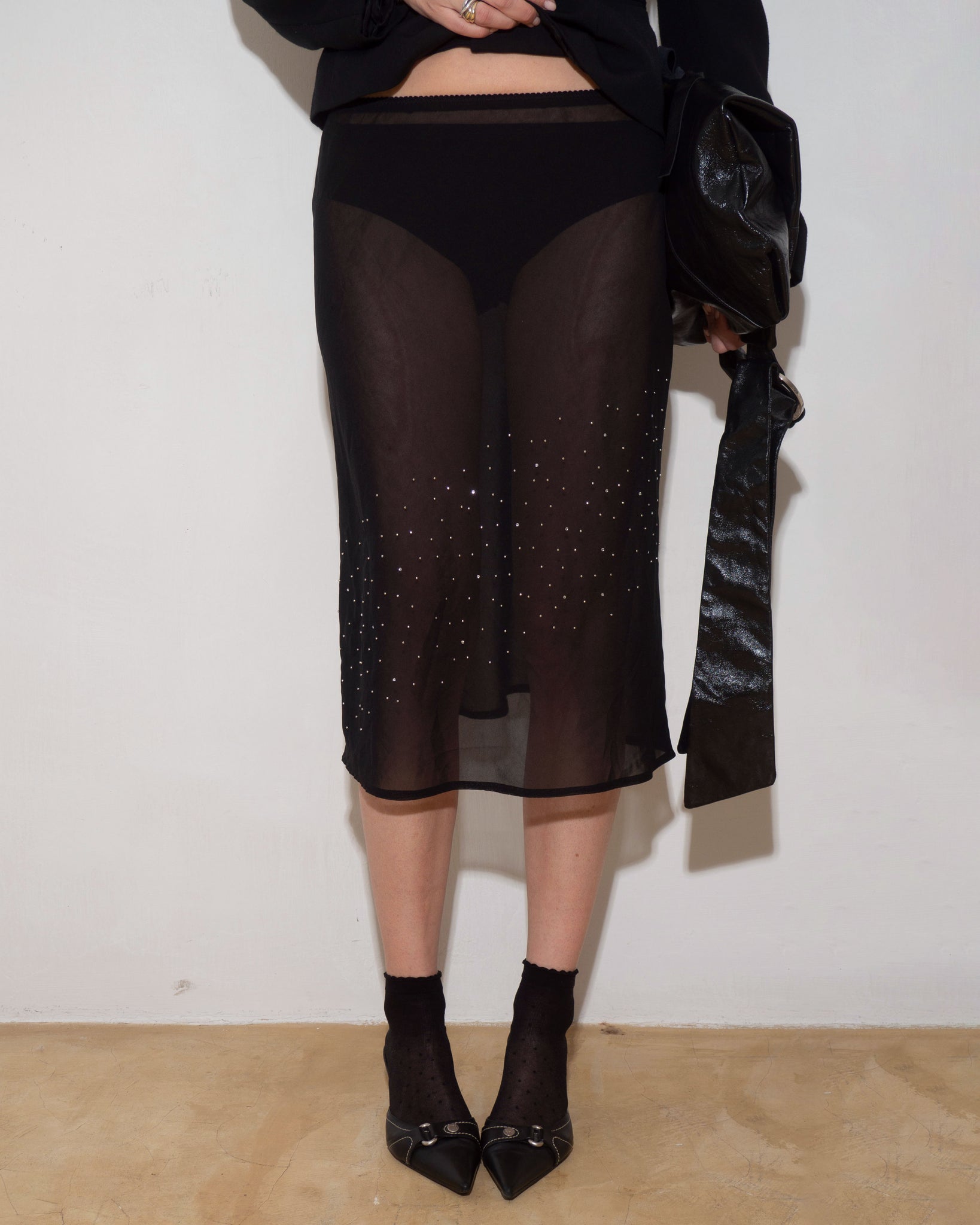 Sheer Midi Skirt