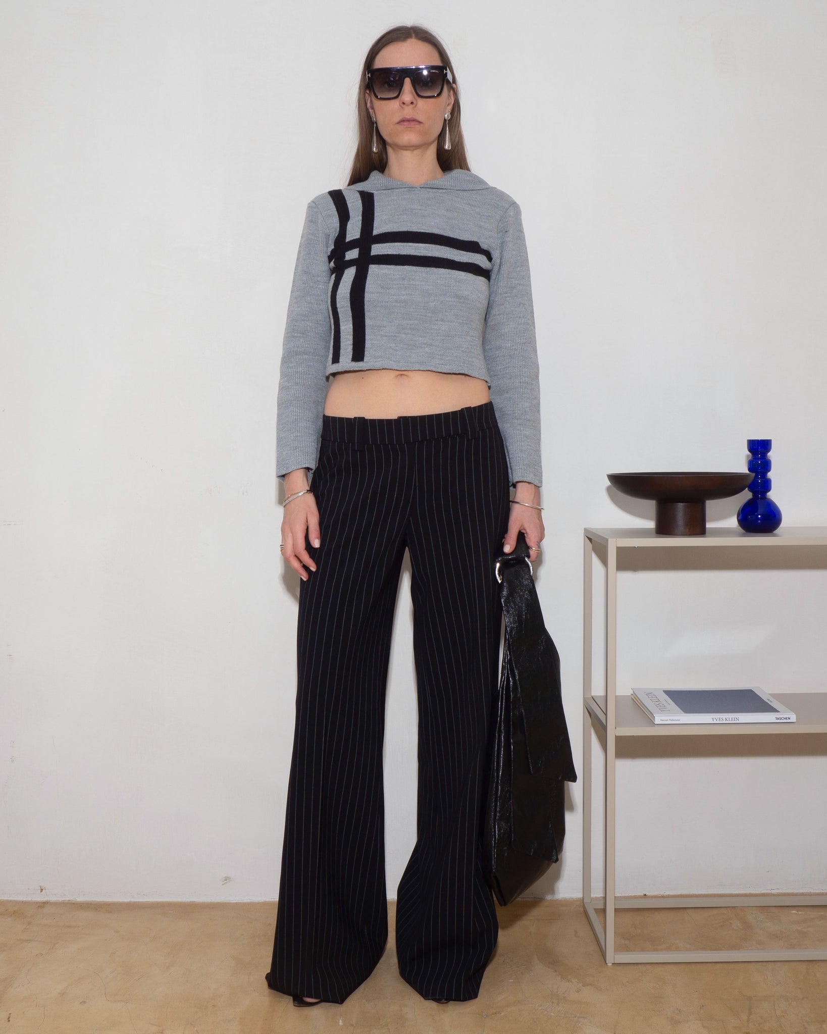 Cropped Hooded Knit